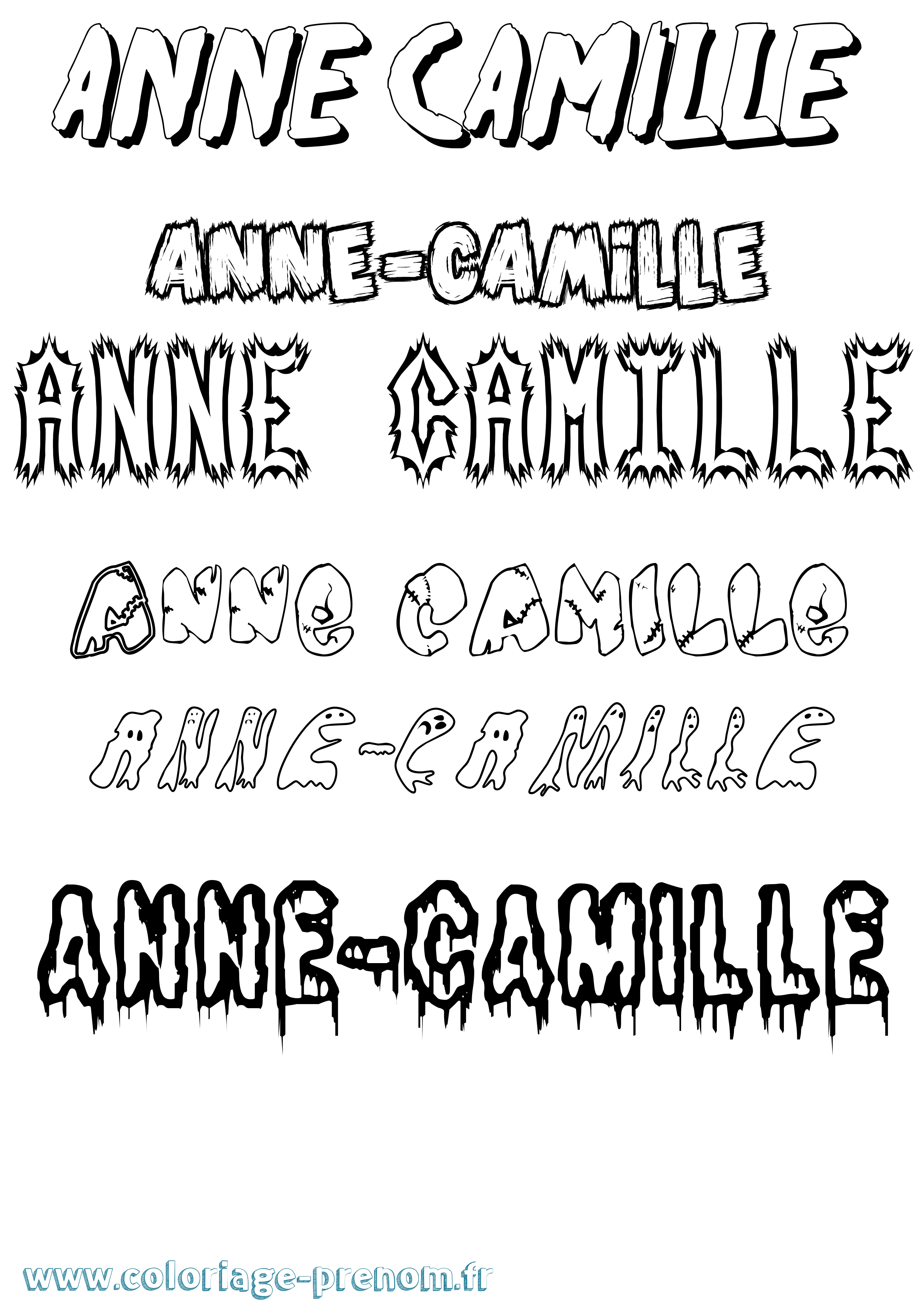 Coloriage Anne-Camille Frisson Coloriage prénom Anne-Camille Frisson