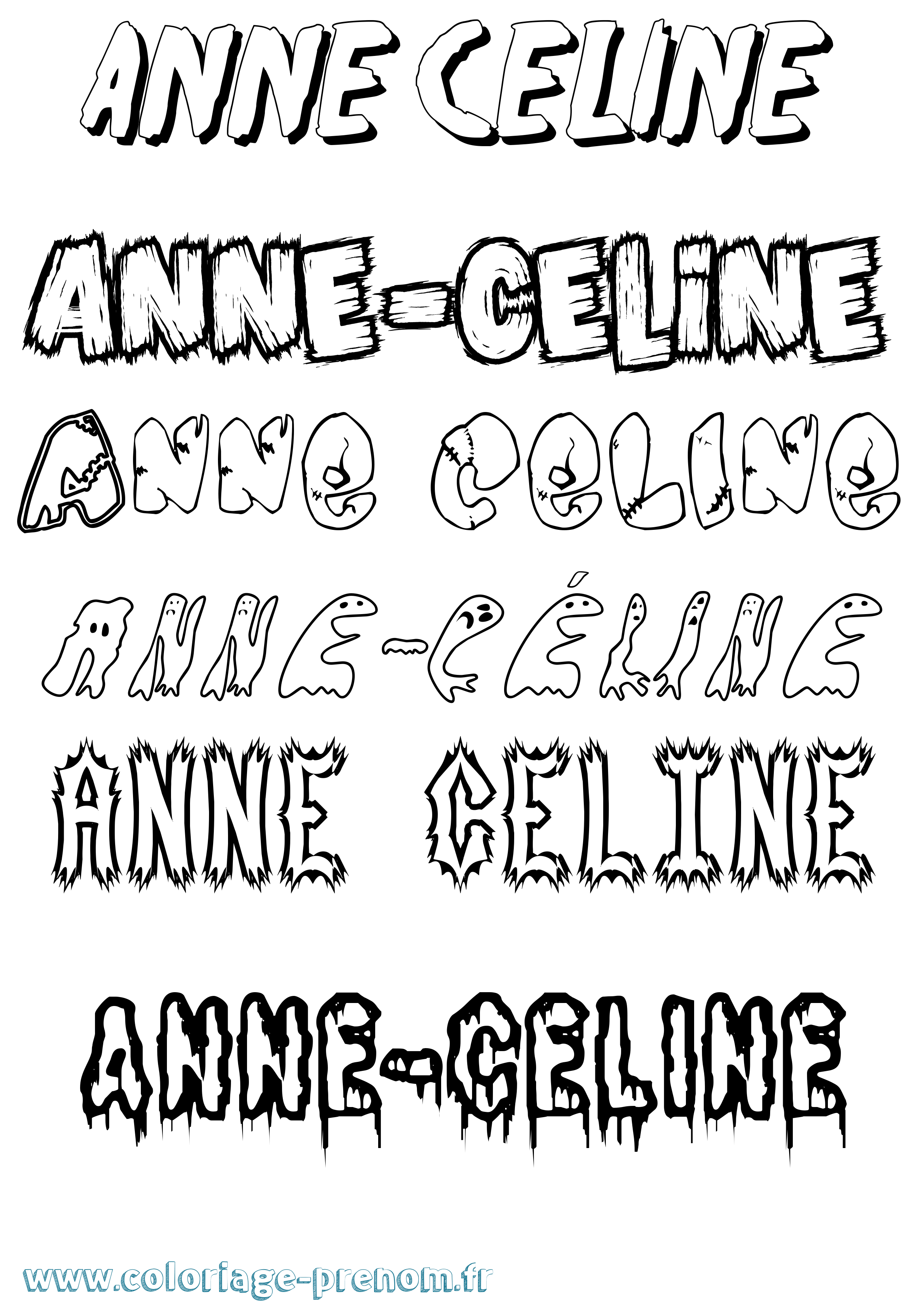 Coloriage Anne-Céline Frisson Coloriage prénom Anne-Céline Frisson
