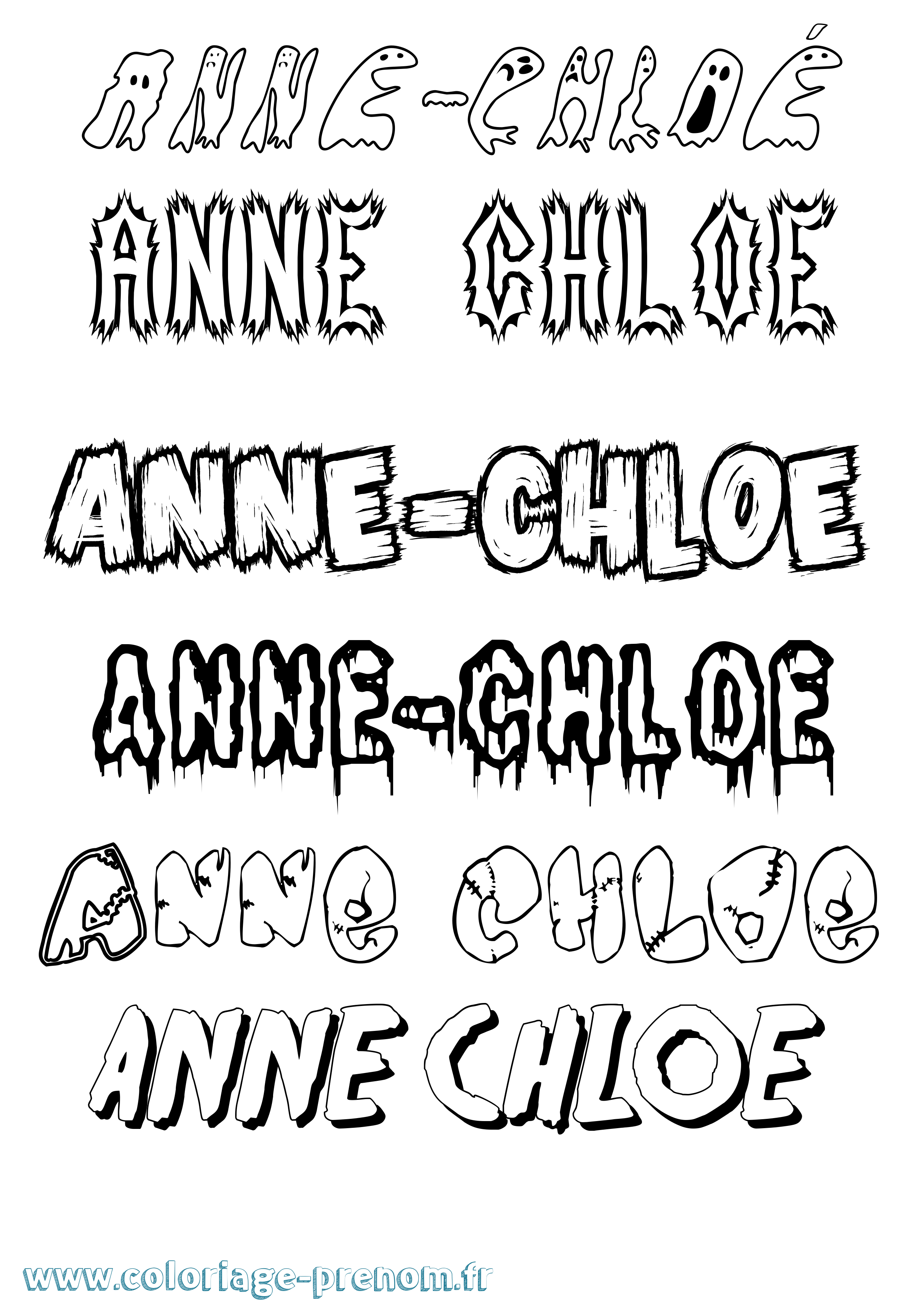 Coloriage Anne-Chloé Frisson Coloriage prénom Anne-Chloé Frisson