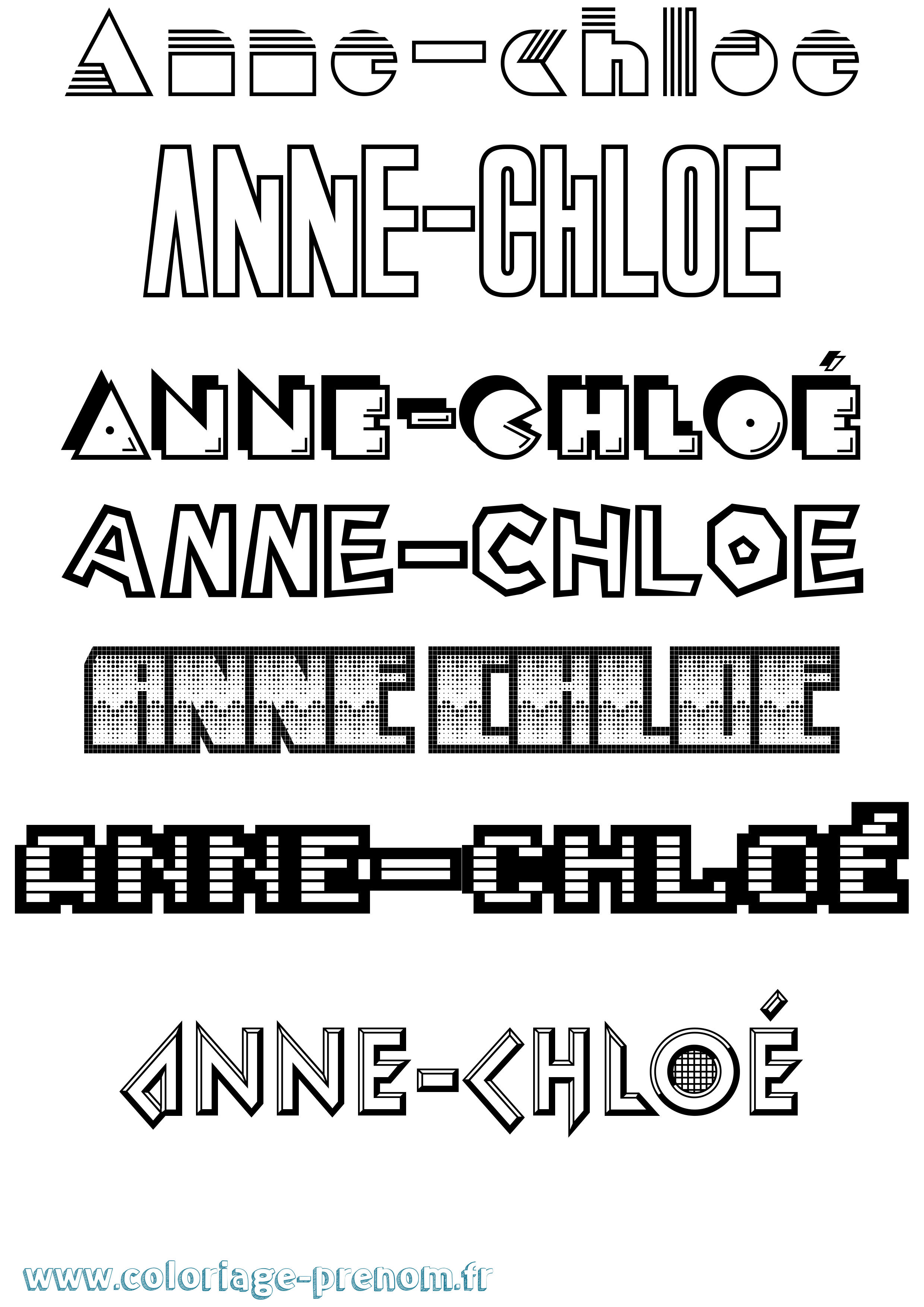 Coloriage Anne-Chloé Jeux Vidéos Coloriage prénom Anne-Chloé Jeux Vidéos