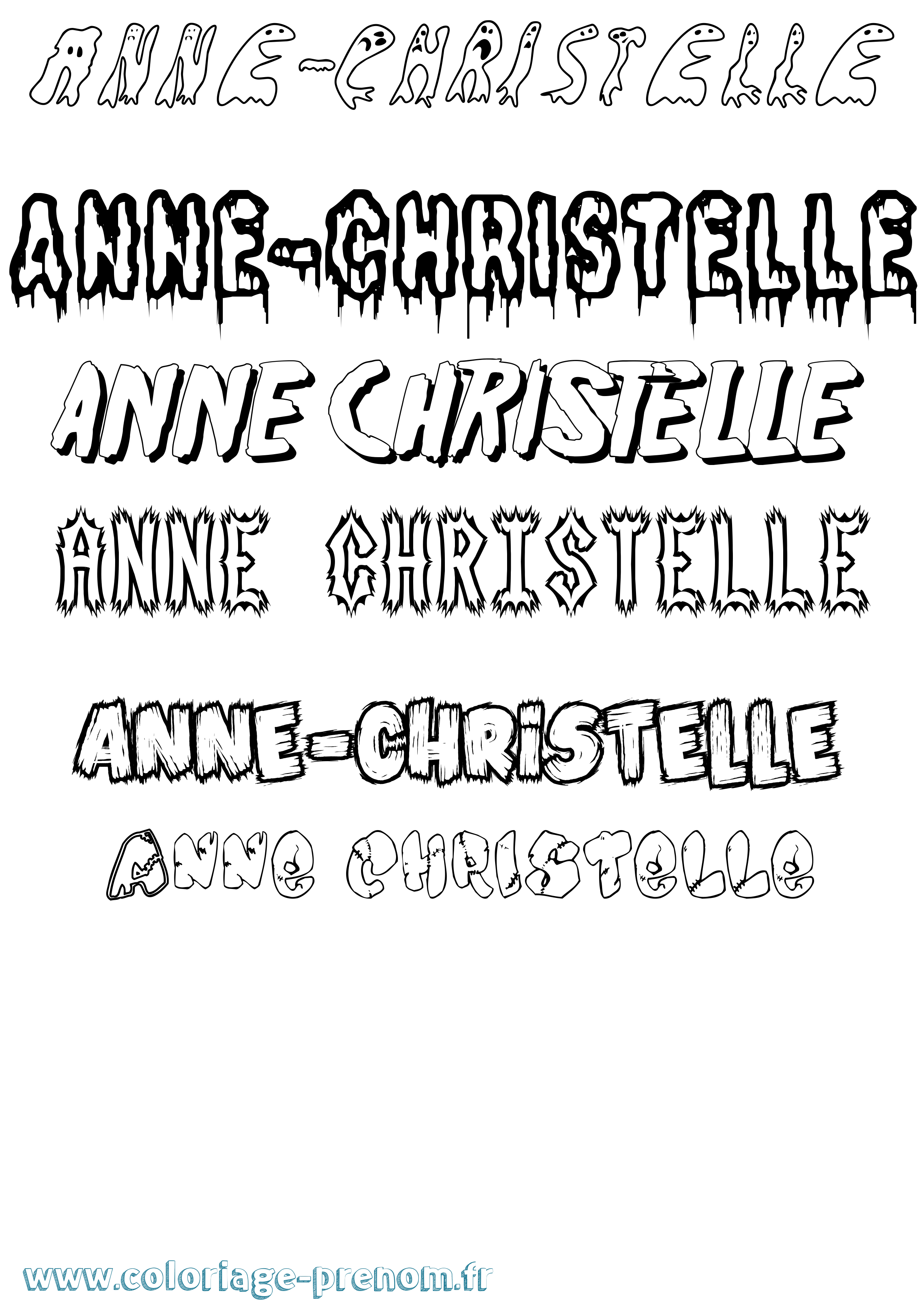 Coloriage Anne-Christelle Frisson Coloriage prénom Anne-Christelle Frisson