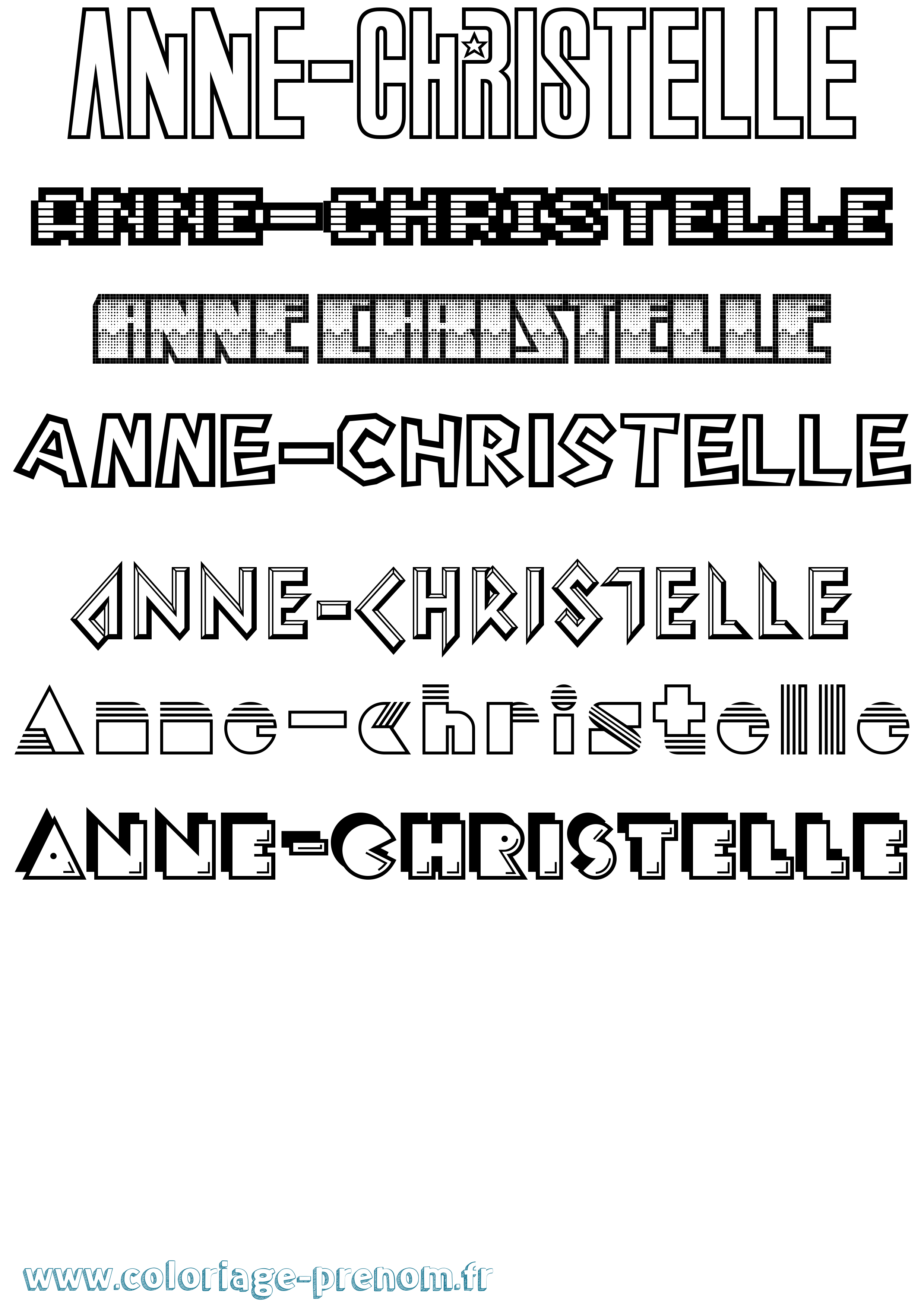 Coloriage Anne-Christelle Jeux Vidéos Coloriage prénom Anne-Christelle Jeux Vidéos
