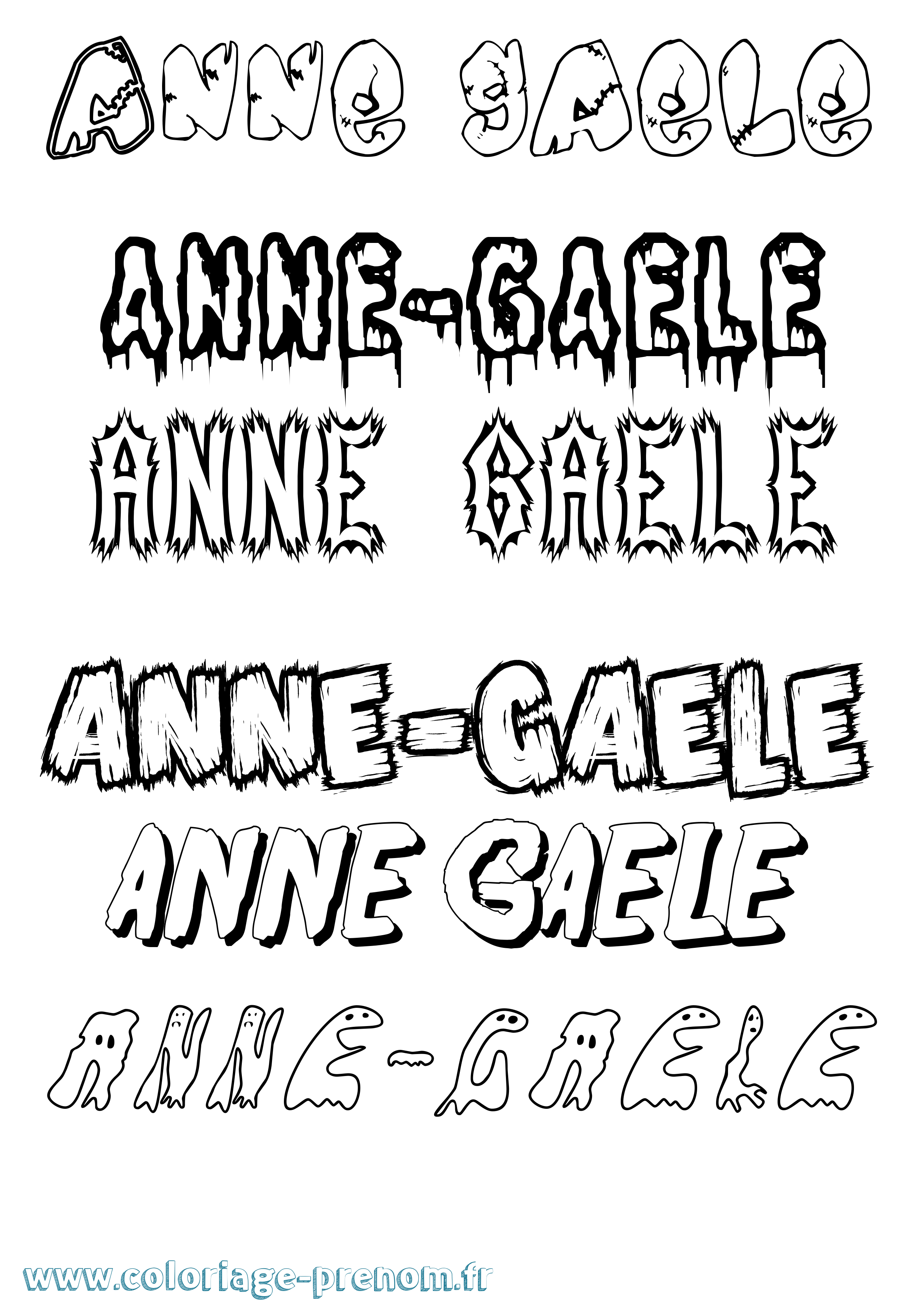 Coloriage Anne-Gaele Frisson Coloriage prénom Anne-Gaele Frisson