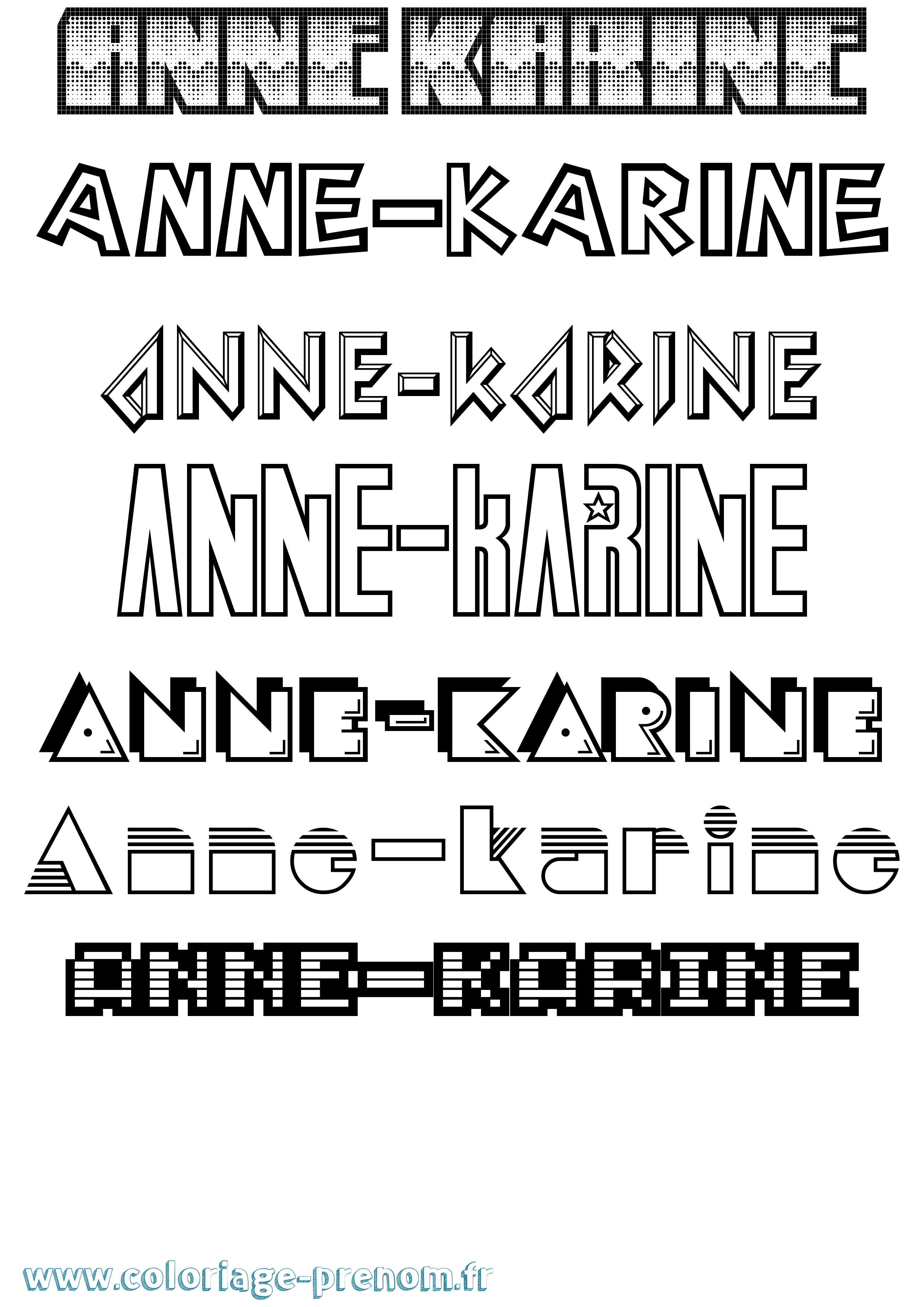 Coloriage Anne-Karine Jeux Vidéos Coloriage prénom Anne-Karine Jeux Vidéos