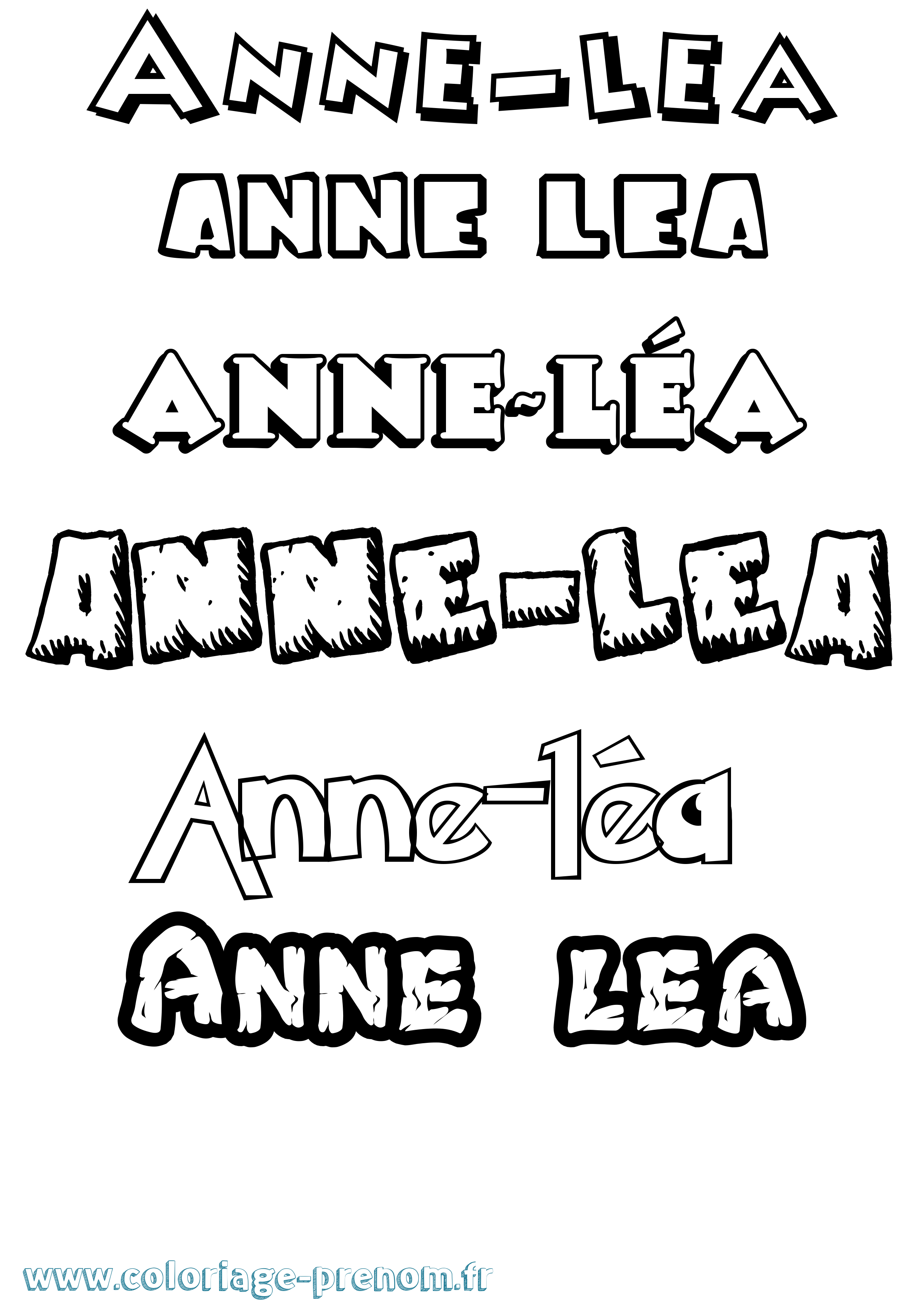 Coloriage Anne-Léa Dessin Animé Coloriage prénom Anne-Léa Dessin Animé
