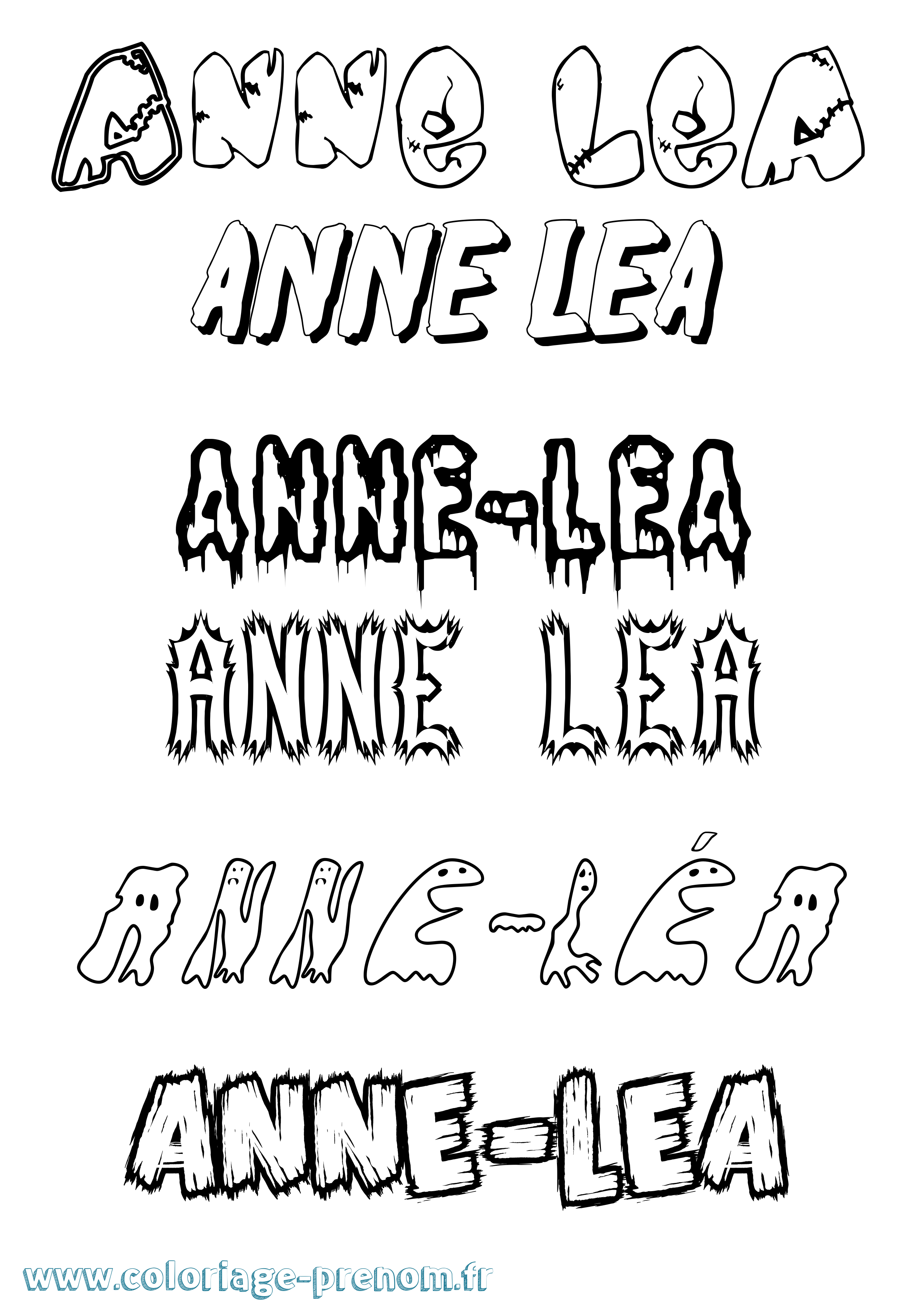 Coloriage Anne-Léa Frisson Coloriage prénom Anne-Léa Frisson