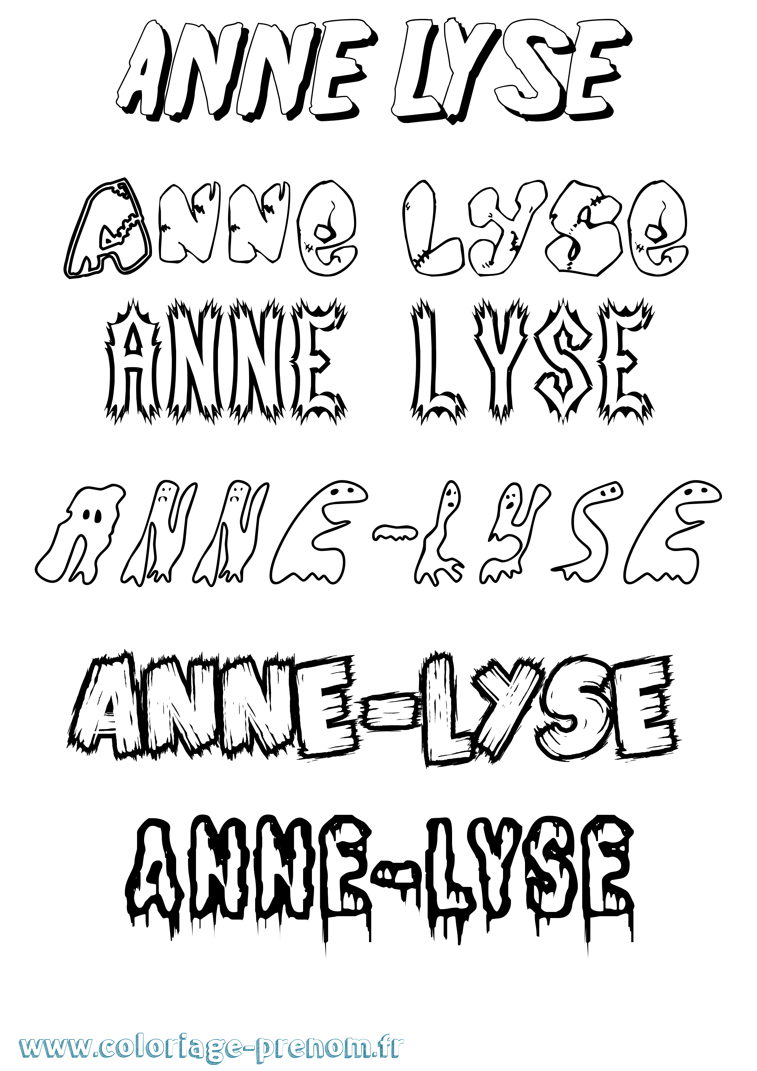 Coloriage Anne-Lyse Frisson Coloriage prénom Anne-Lyse Frisson