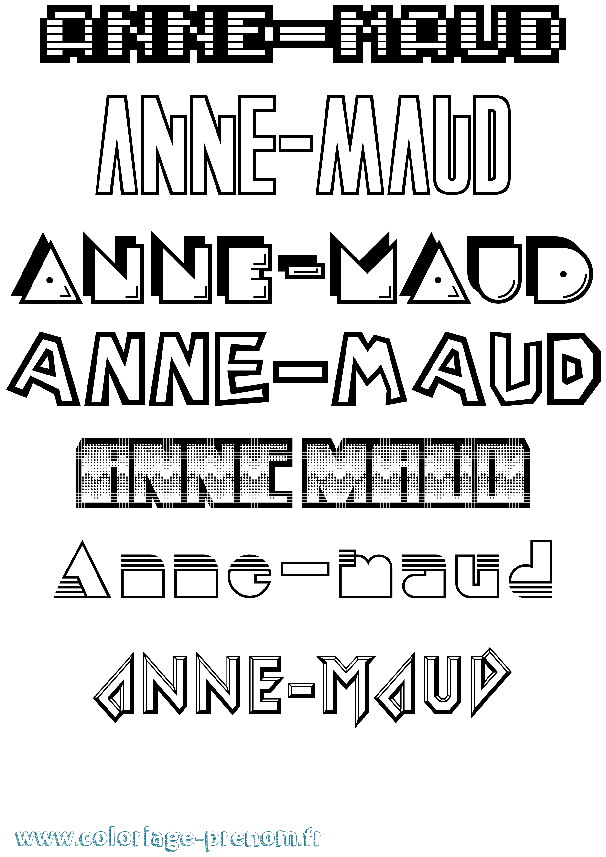 Coloriage Anne-Maud Jeux Vidéos Coloriage prénom Anne-Maud Jeux Vidéos