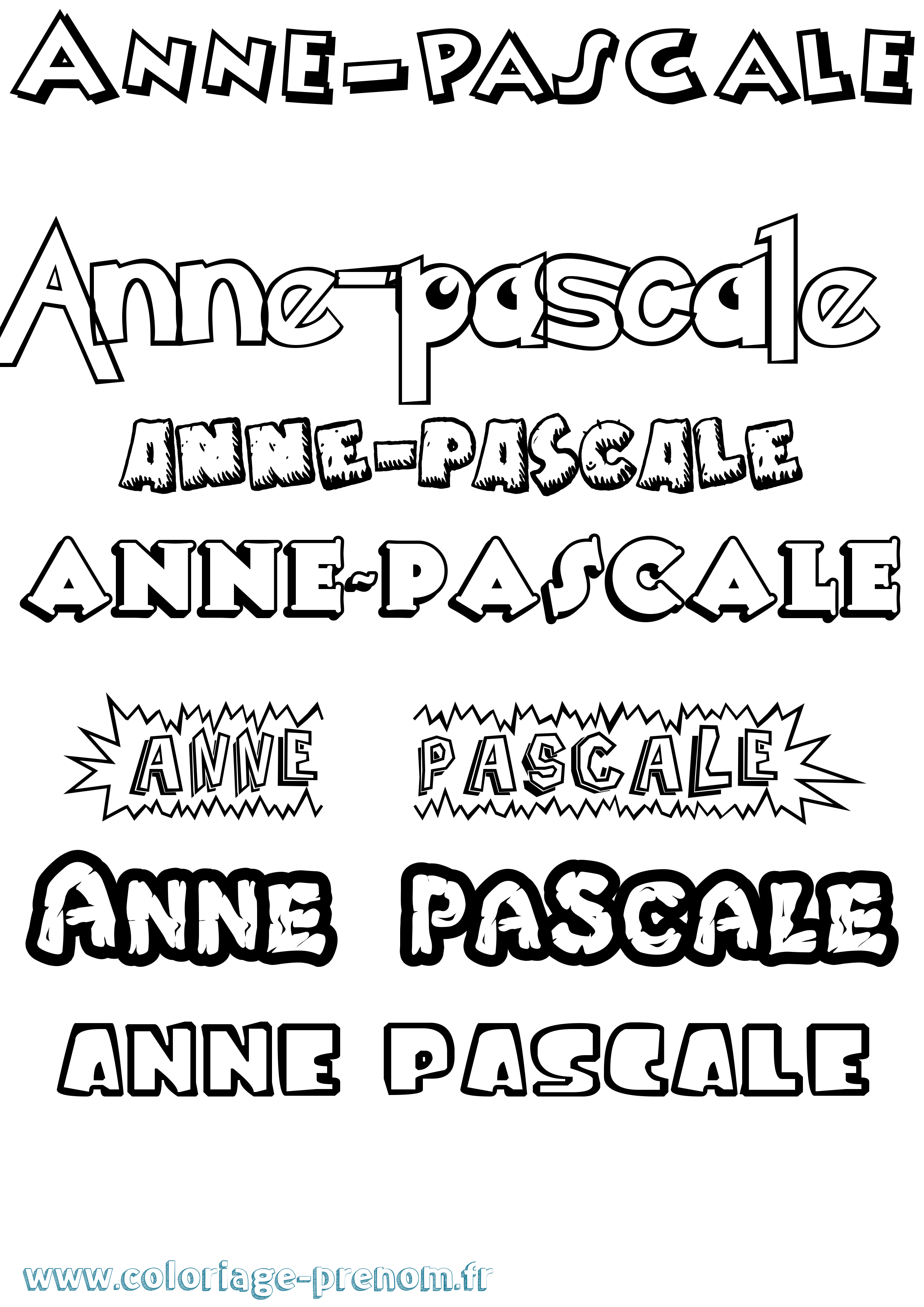 Coloriage Anne-Pascale Dessin Animé Coloriage prénom Anne-Pascale Dessin Animé