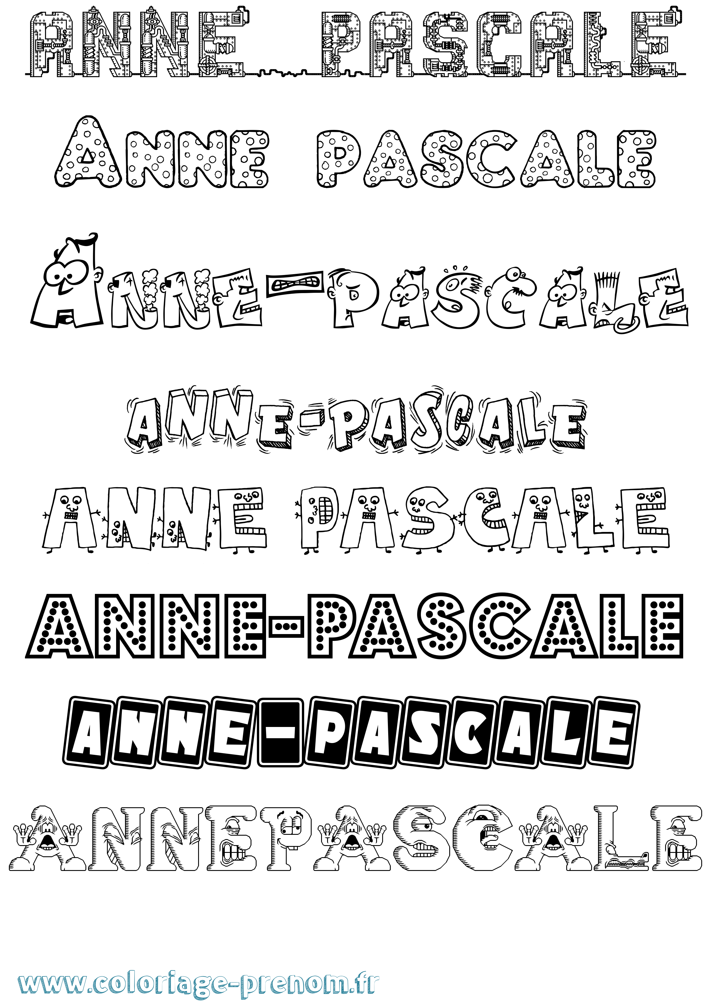 Coloriage Anne-Pascale Fun Coloriage prénom Anne-Pascale Fun