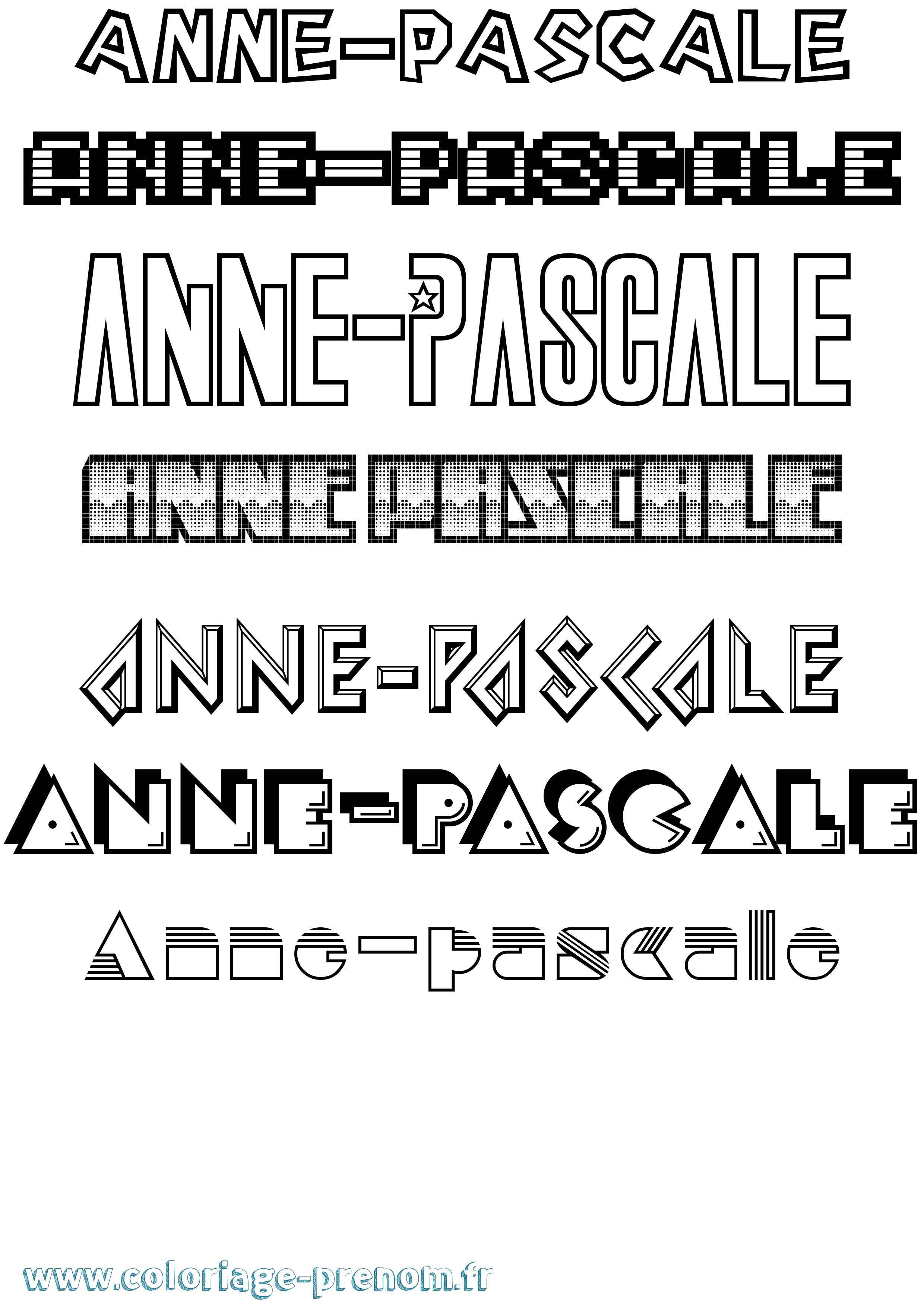 Coloriage Anne-Pascale Jeux Vidéos Coloriage prénom Anne-Pascale Jeux Vidéos