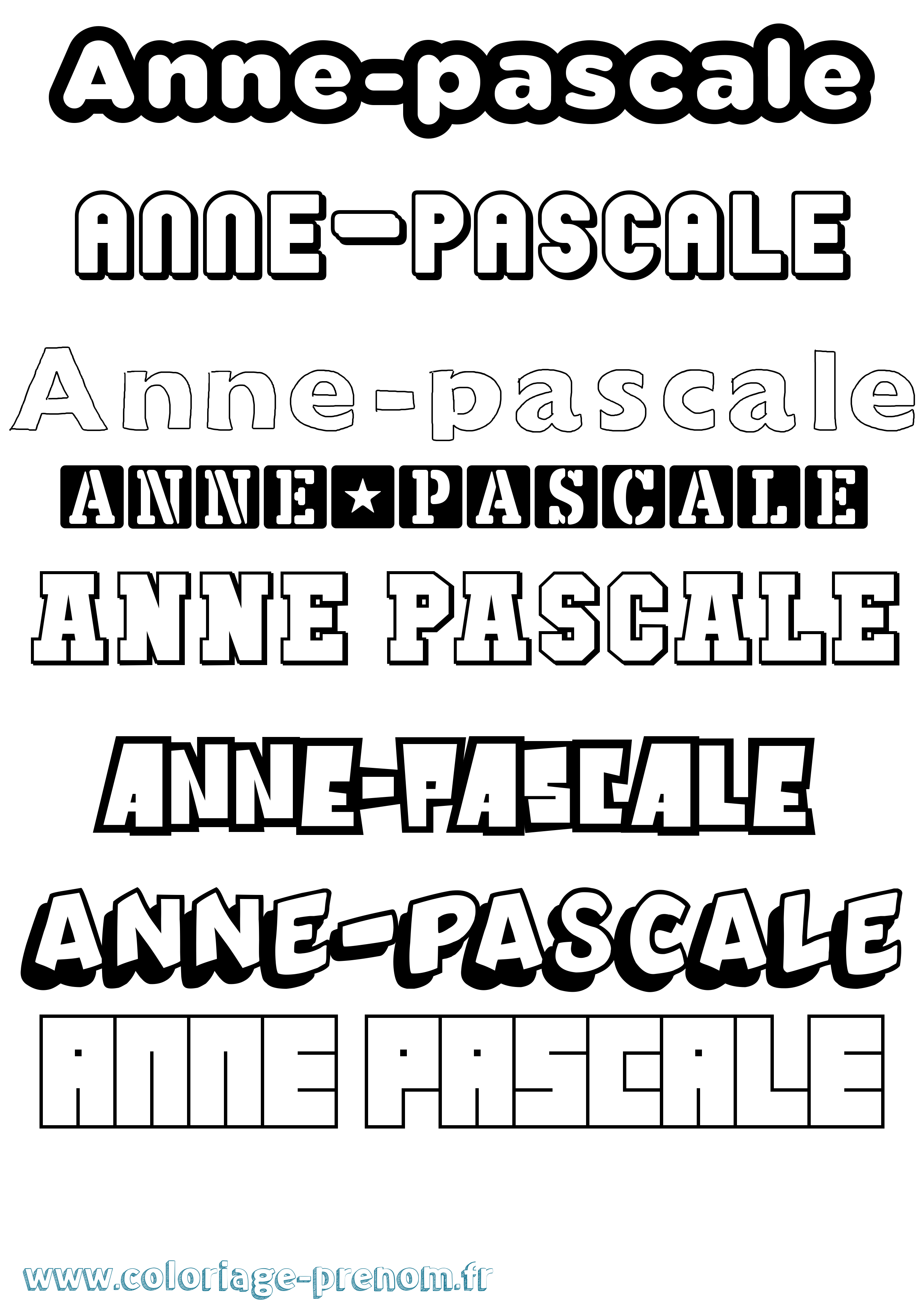 Coloriage Anne-Pascale Simple Coloriage prénom Anne-Pascale Simple