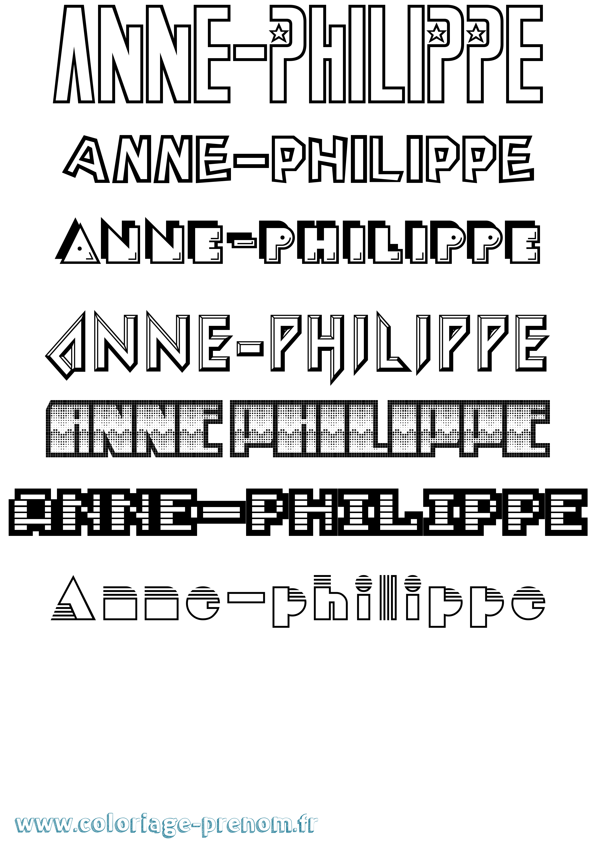 Coloriage Anne-Philippe Jeux Vidéos Coloriage prénom Anne-Philippe Jeux Vidéos