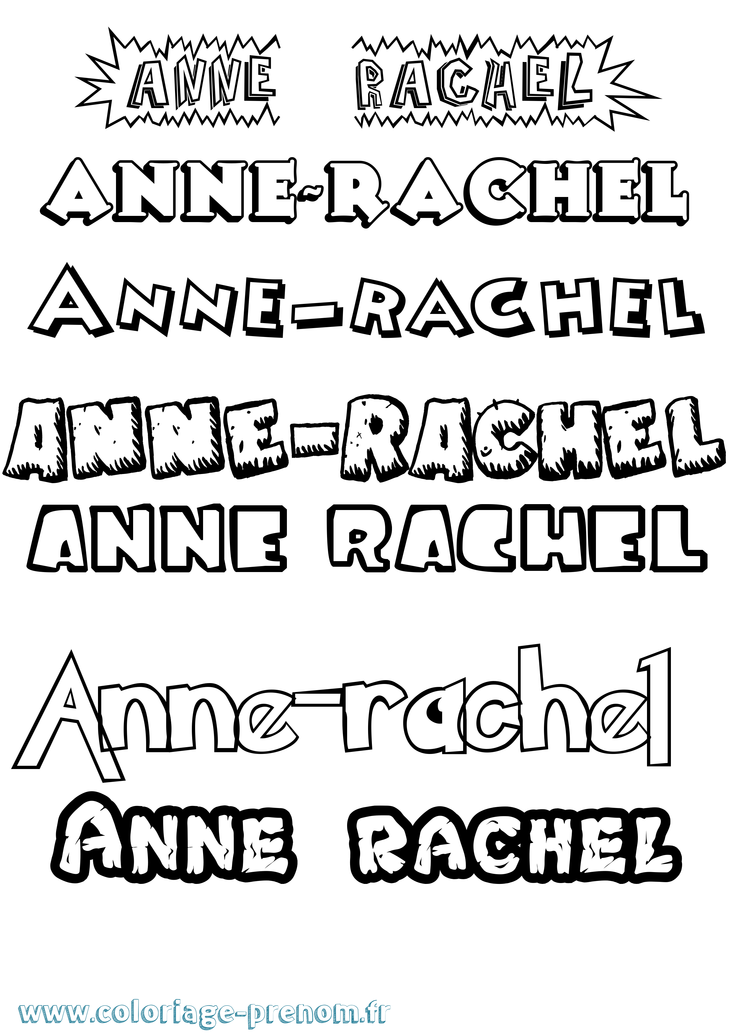 Coloriage Anne-Rachel Dessin Animé Coloriage prénom Anne-Rachel Dessin Animé