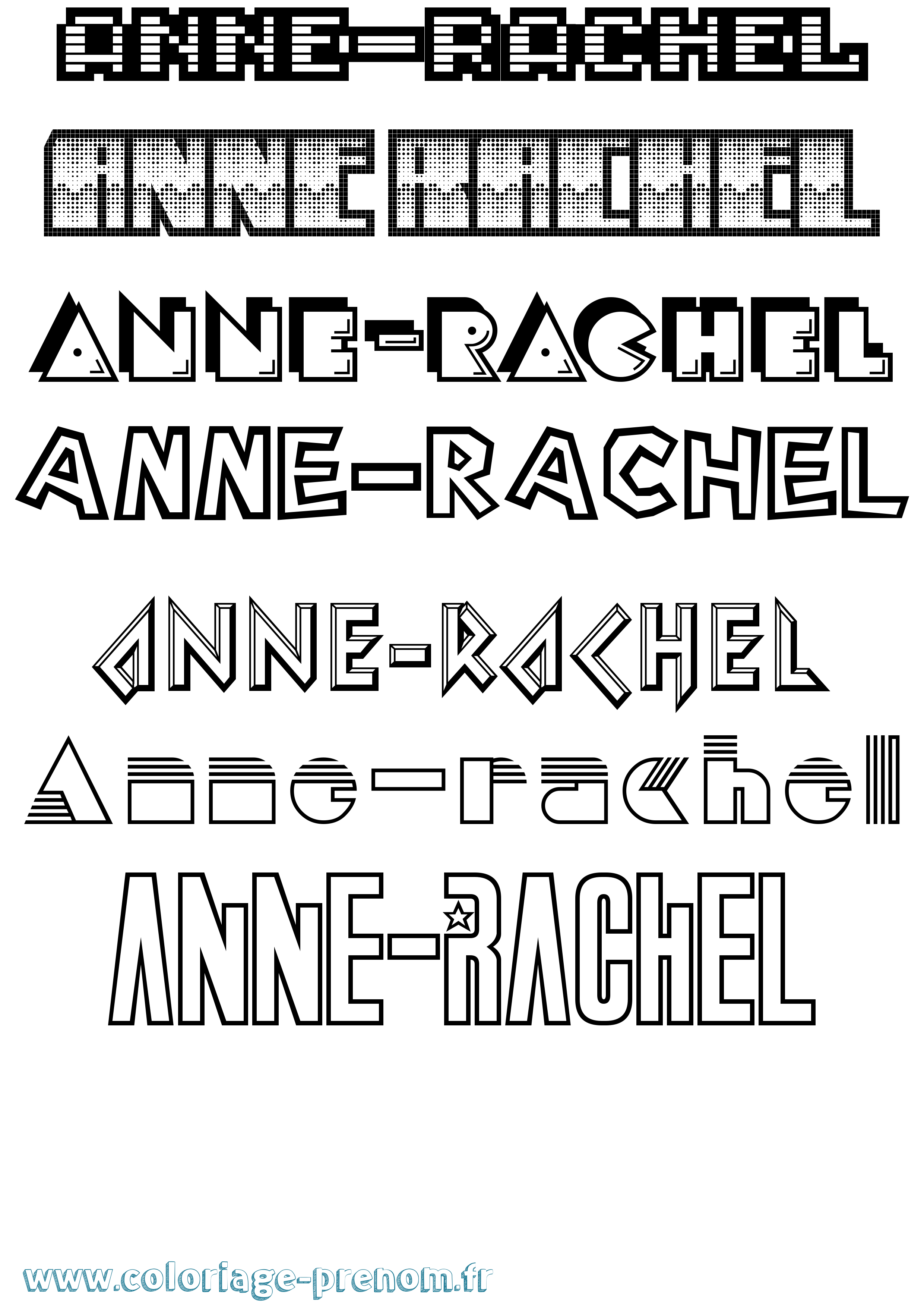 Coloriage Anne-Rachel Jeux Vidéos Coloriage prénom Anne-Rachel Jeux Vidéos
