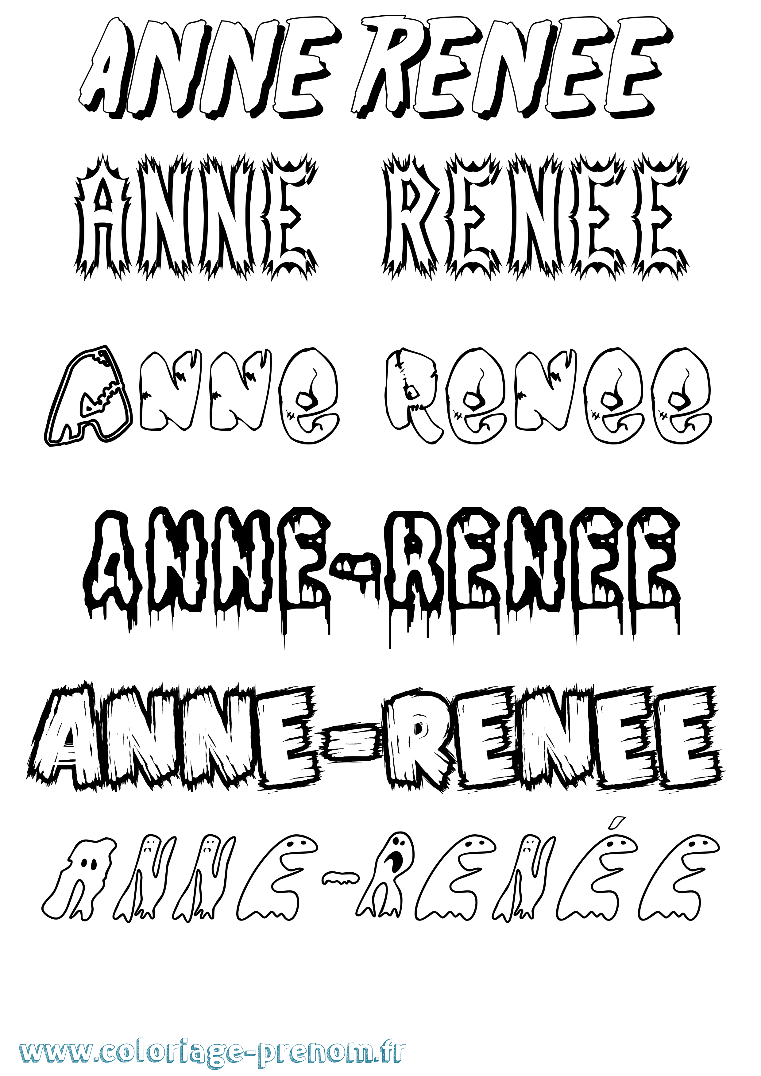 Coloriage Anne-Renée Frisson Coloriage prénom Anne-Renée Frisson