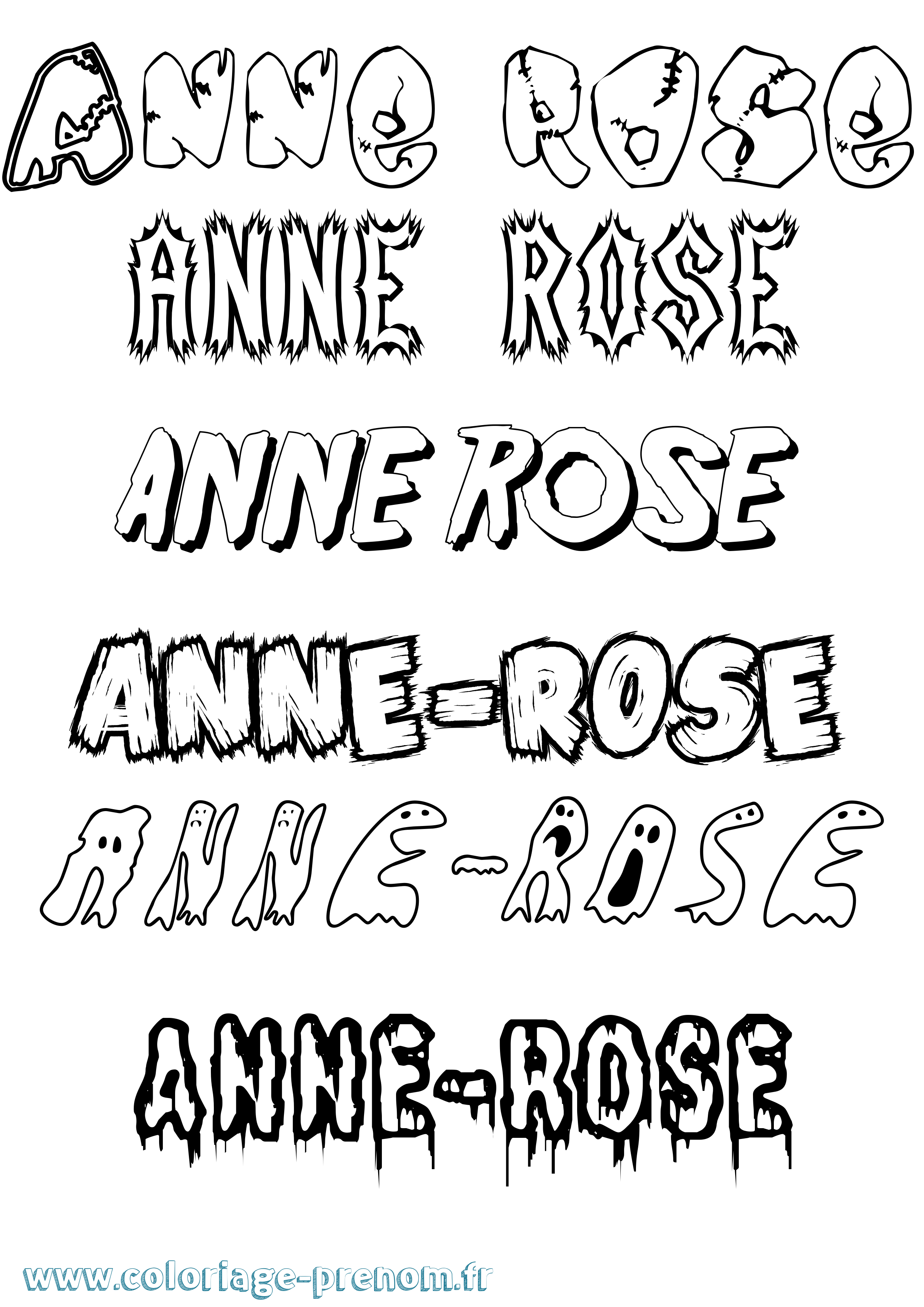 Coloriage Anne-Rose Frisson Coloriage prénom Anne-Rose Frisson