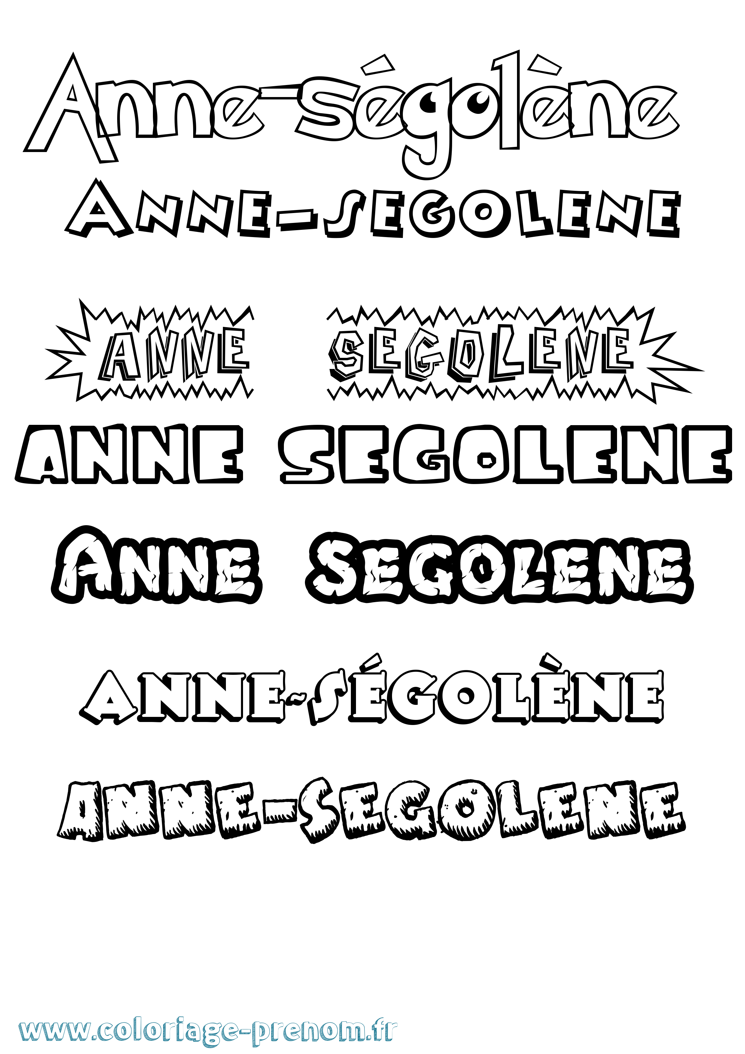 Coloriage Anne-Ségolène Dessin Animé Coloriage prénom Anne-Ségolène Dessin Animé