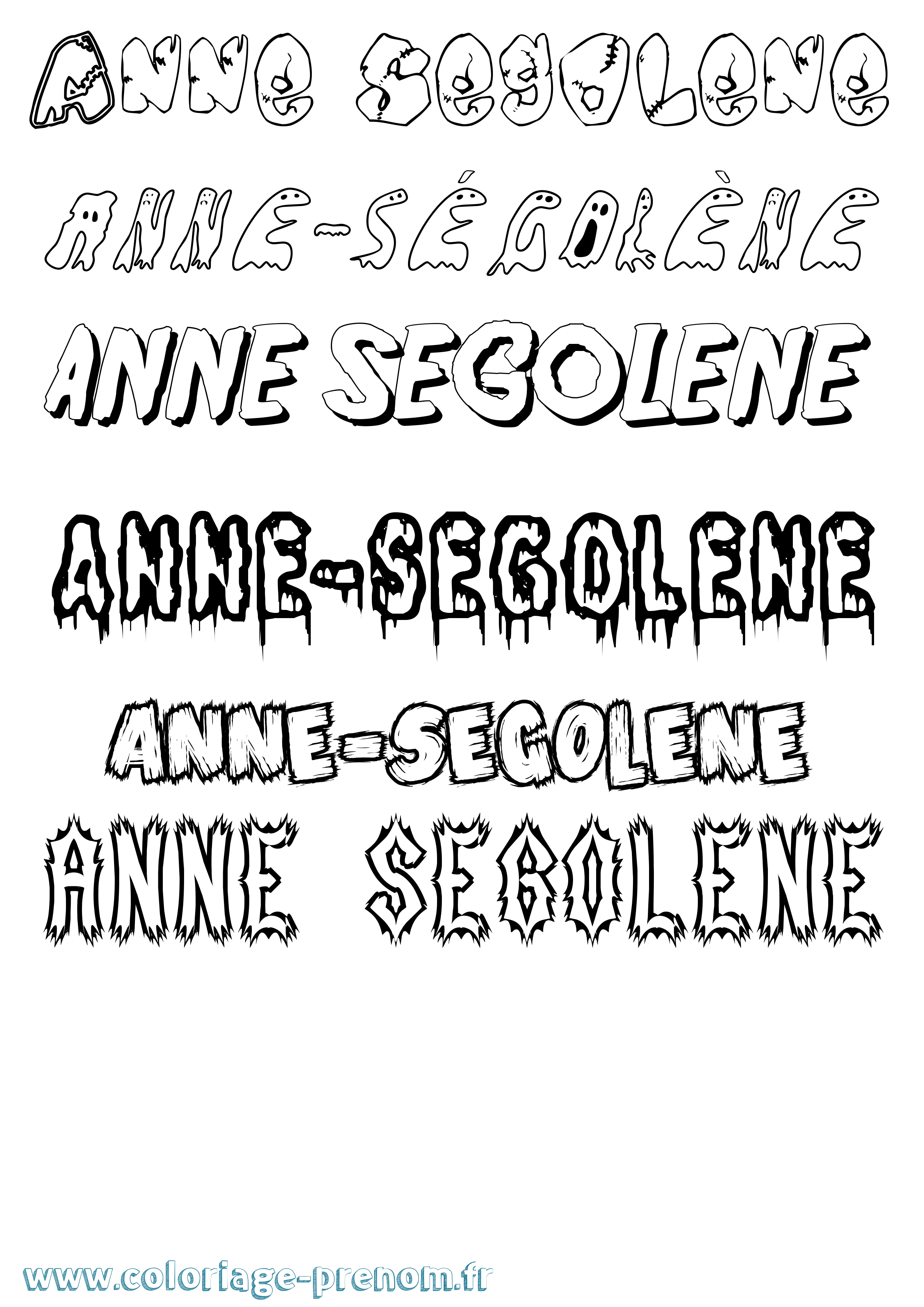 Coloriage Anne-Ségolène Frisson Coloriage prénom Anne-Ségolène Frisson