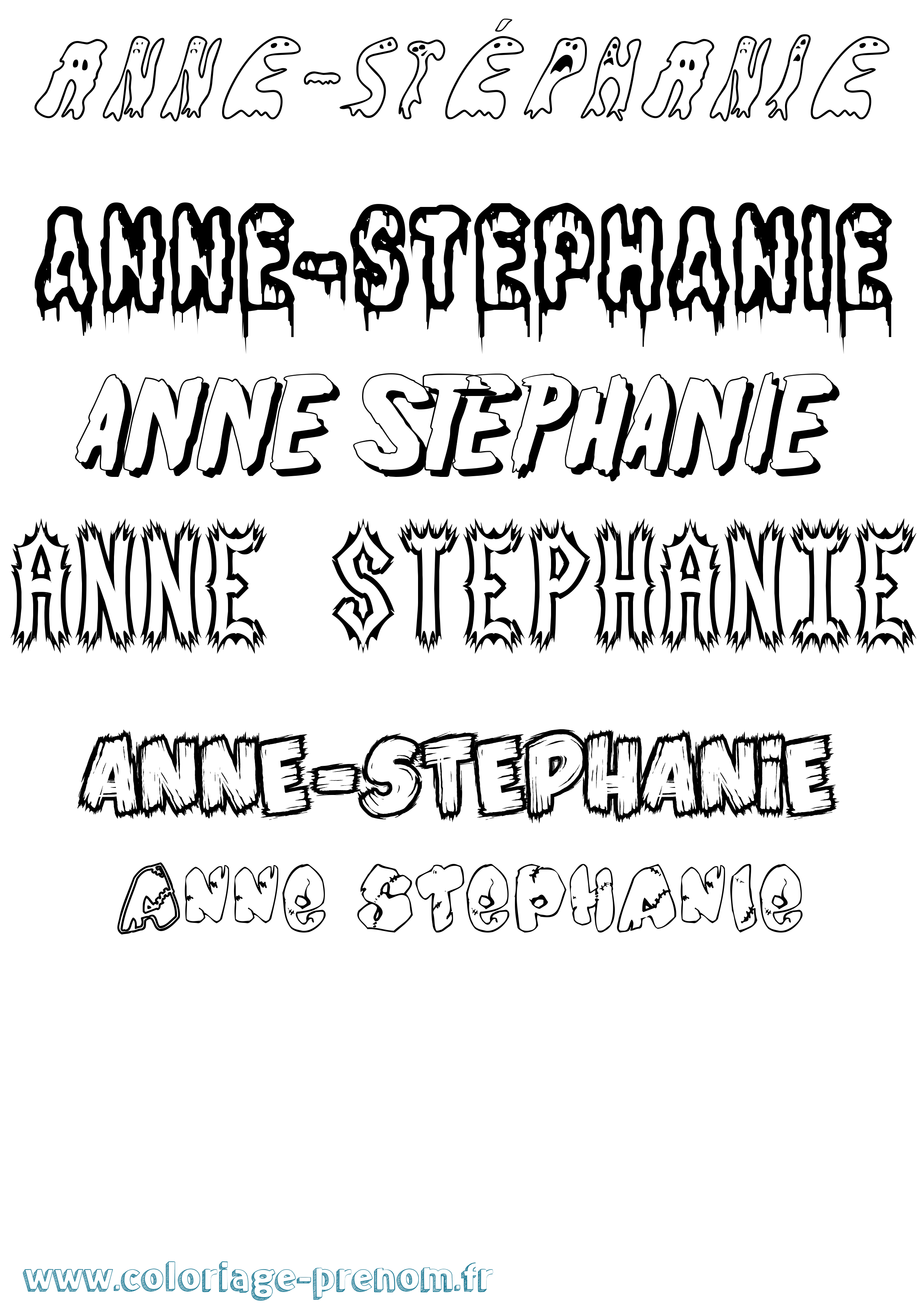 Coloriage Anne-Stéphanie Frisson Coloriage prénom Anne-Stéphanie Frisson