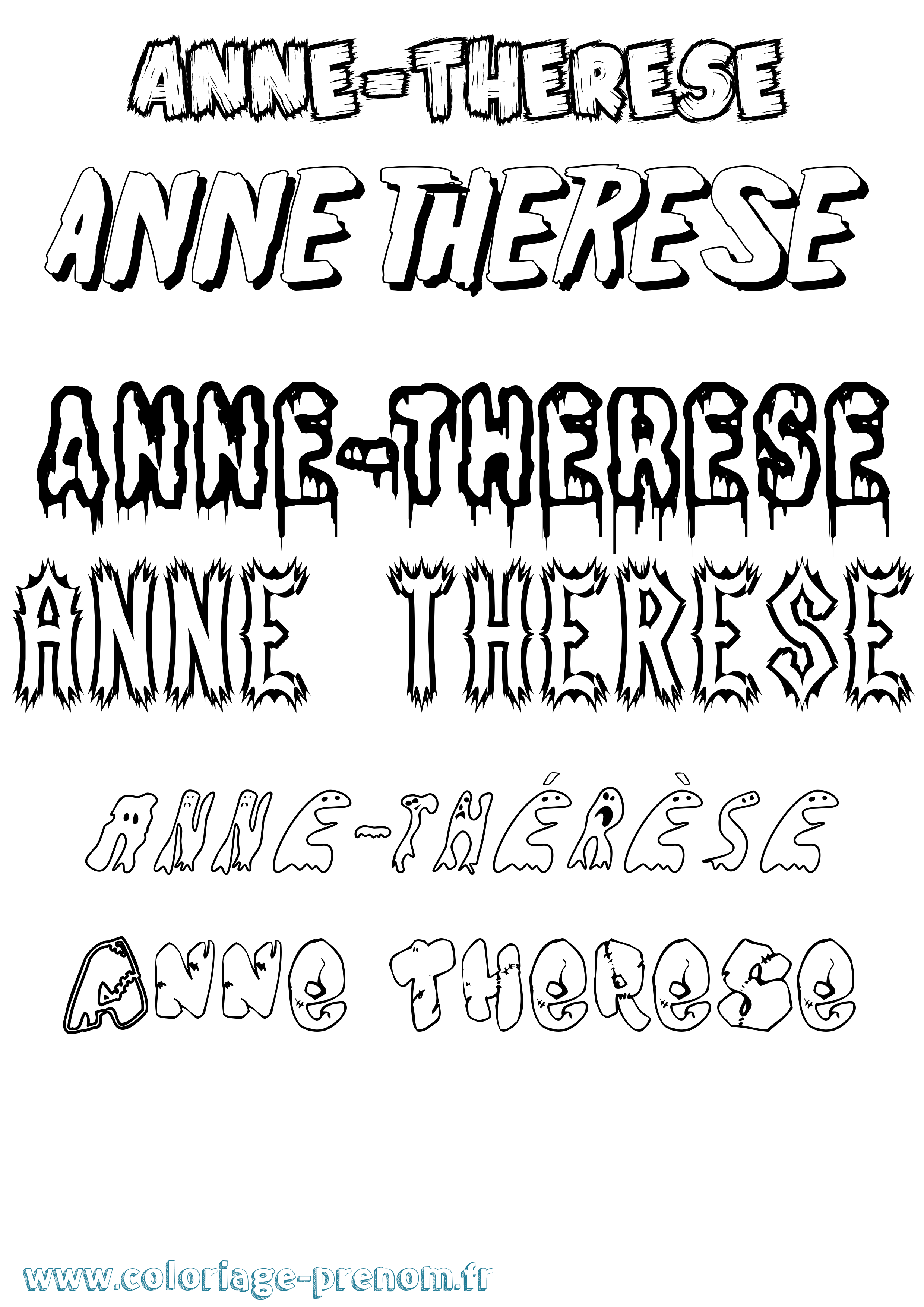 Coloriage Anne-Thérèse Frisson Coloriage prénom Anne-Thérèse Frisson