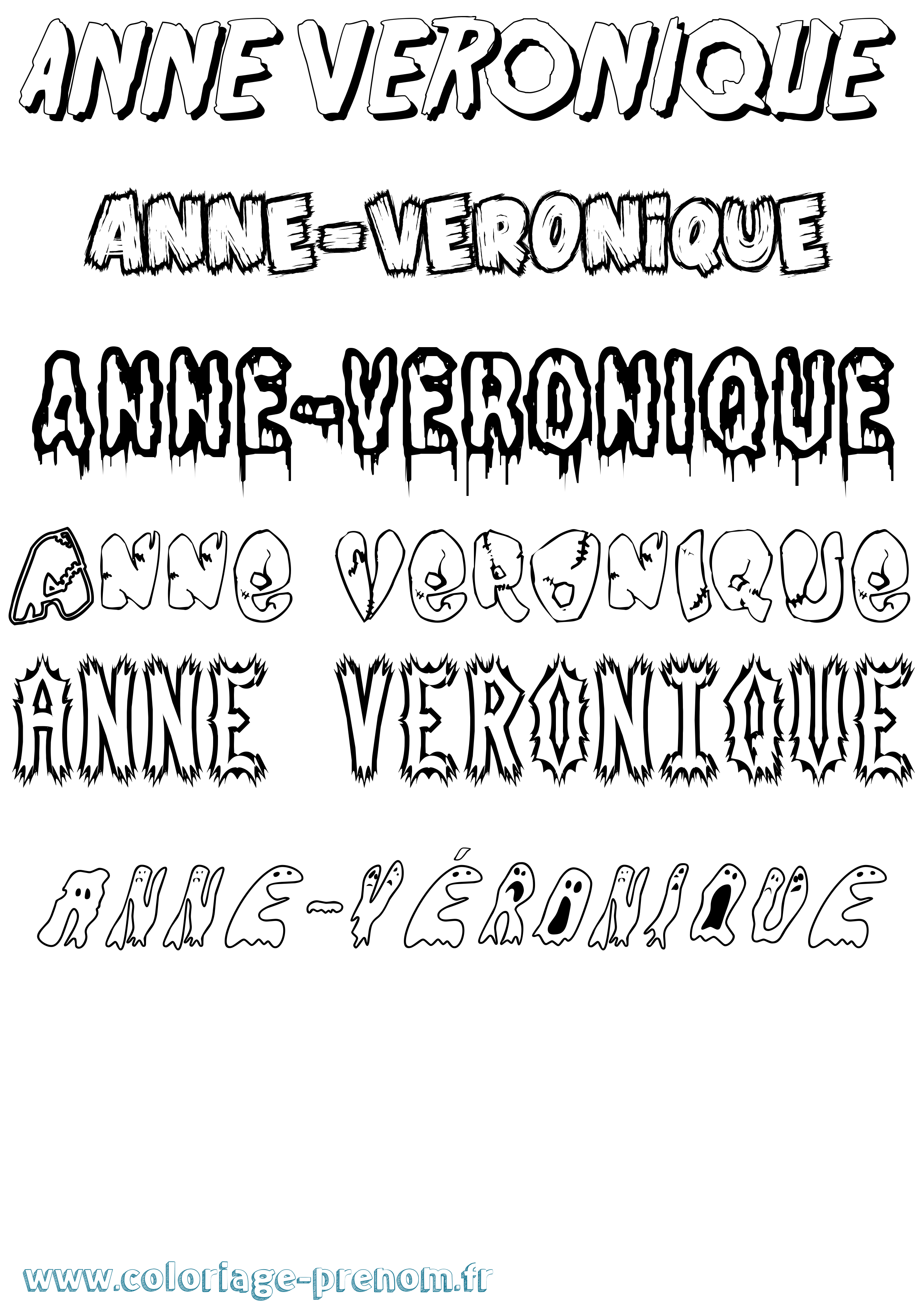 Coloriage Anne-Véronique Frisson Coloriage prénom Anne-Véronique Frisson