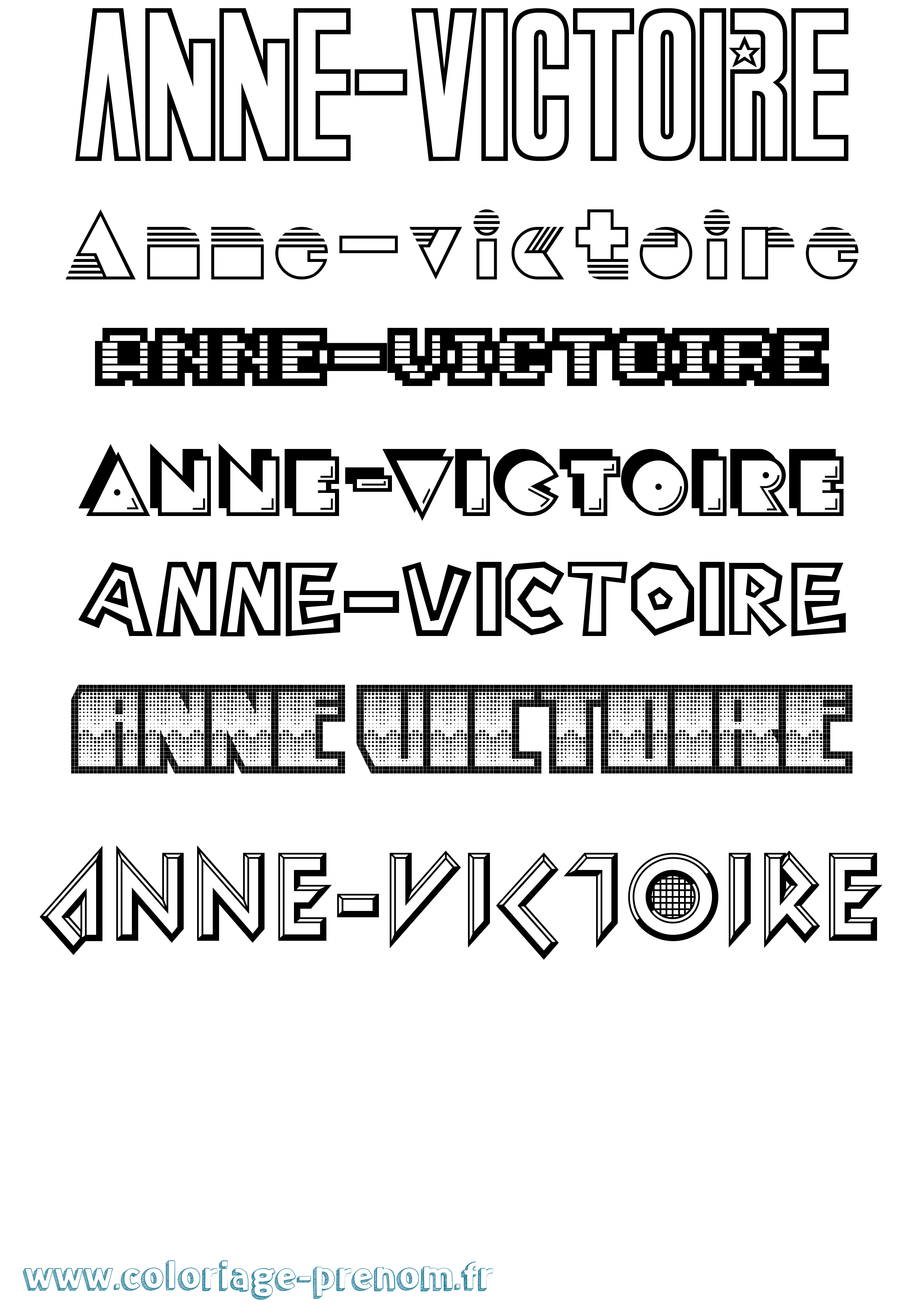 Coloriage Anne-Victoire Jeux Vidéos Coloriage prénom Anne-Victoire Jeux Vidéos