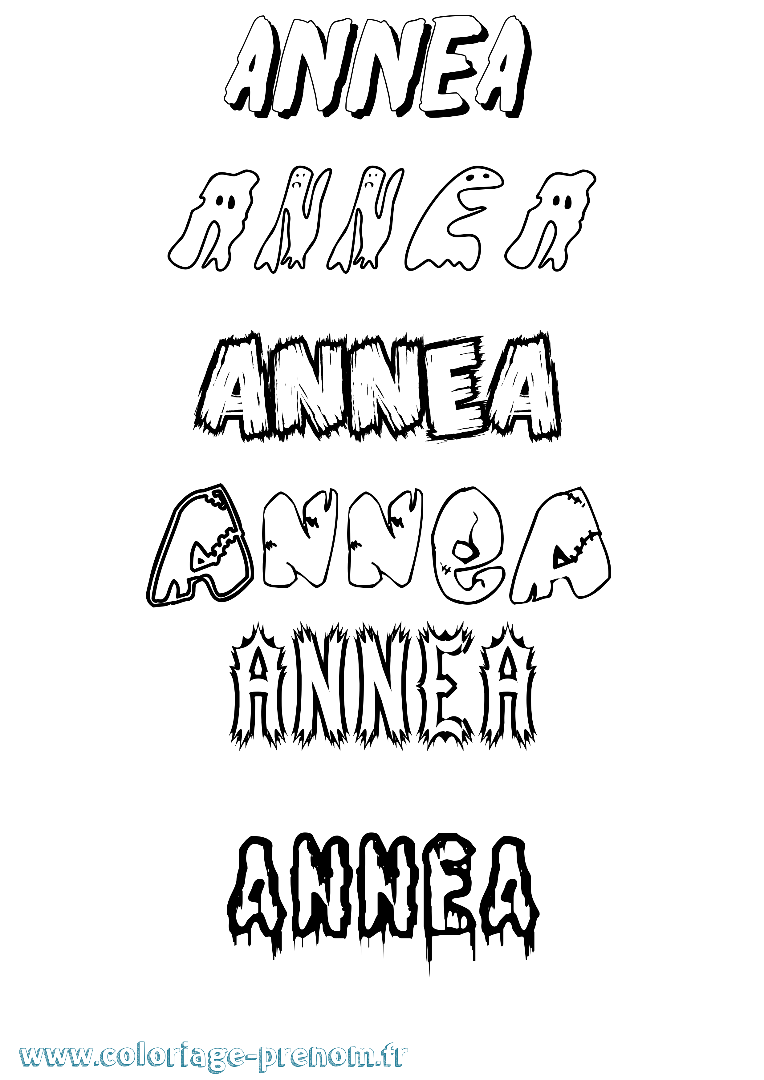 Coloriage Annea Frisson Coloriage prénom Annea Frisson