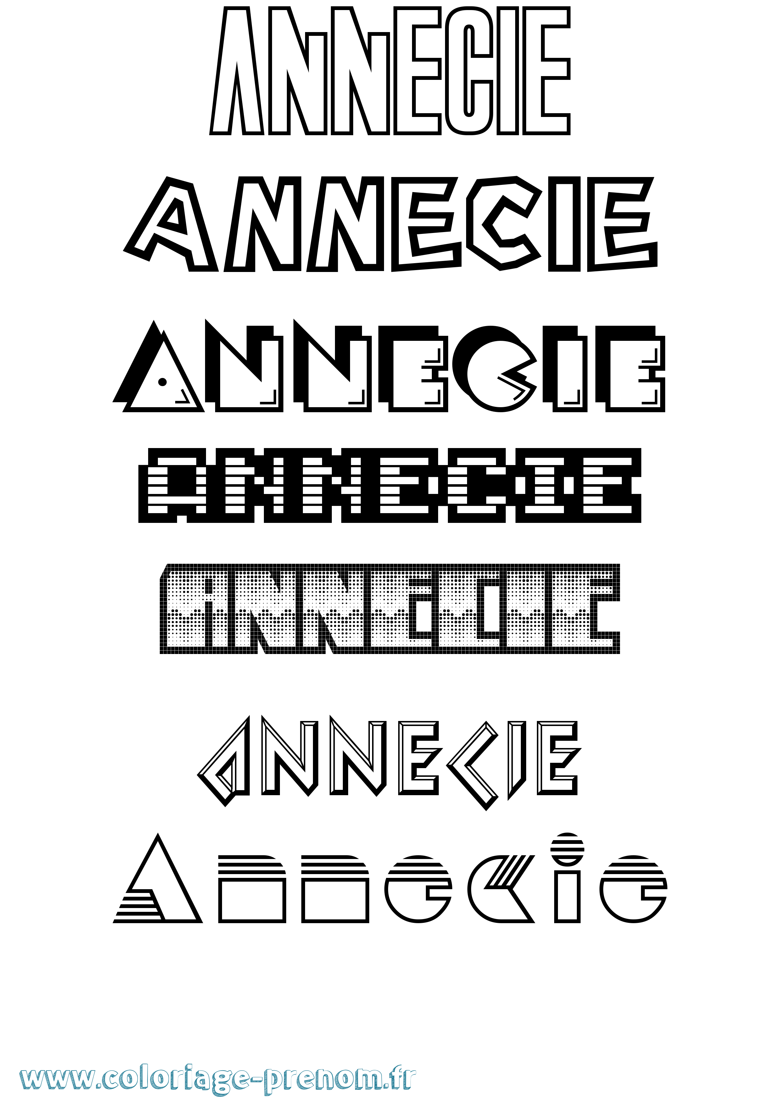 Coloriage Annecie Jeux Vidéos Coloriage prénom Annecie Jeux Vidéos