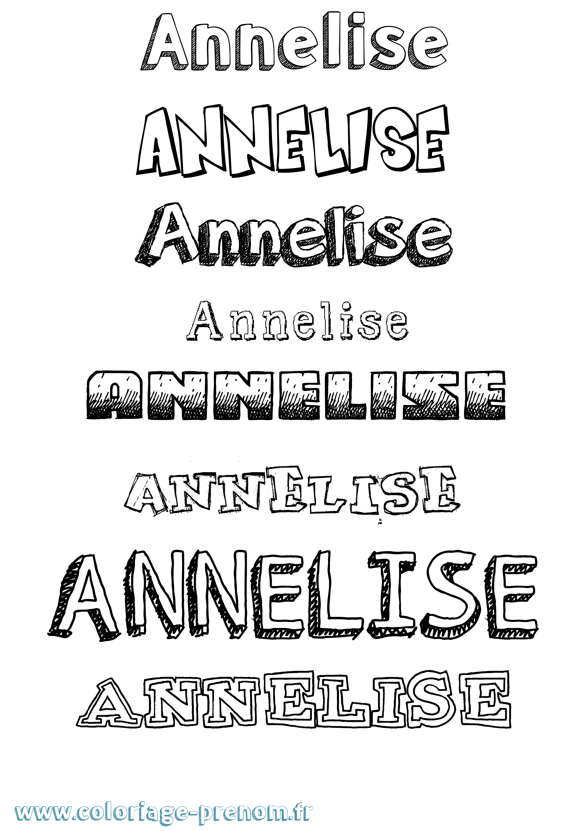 Coloriage Annelise Dessiné Coloriage prénom Annelise Dessiné