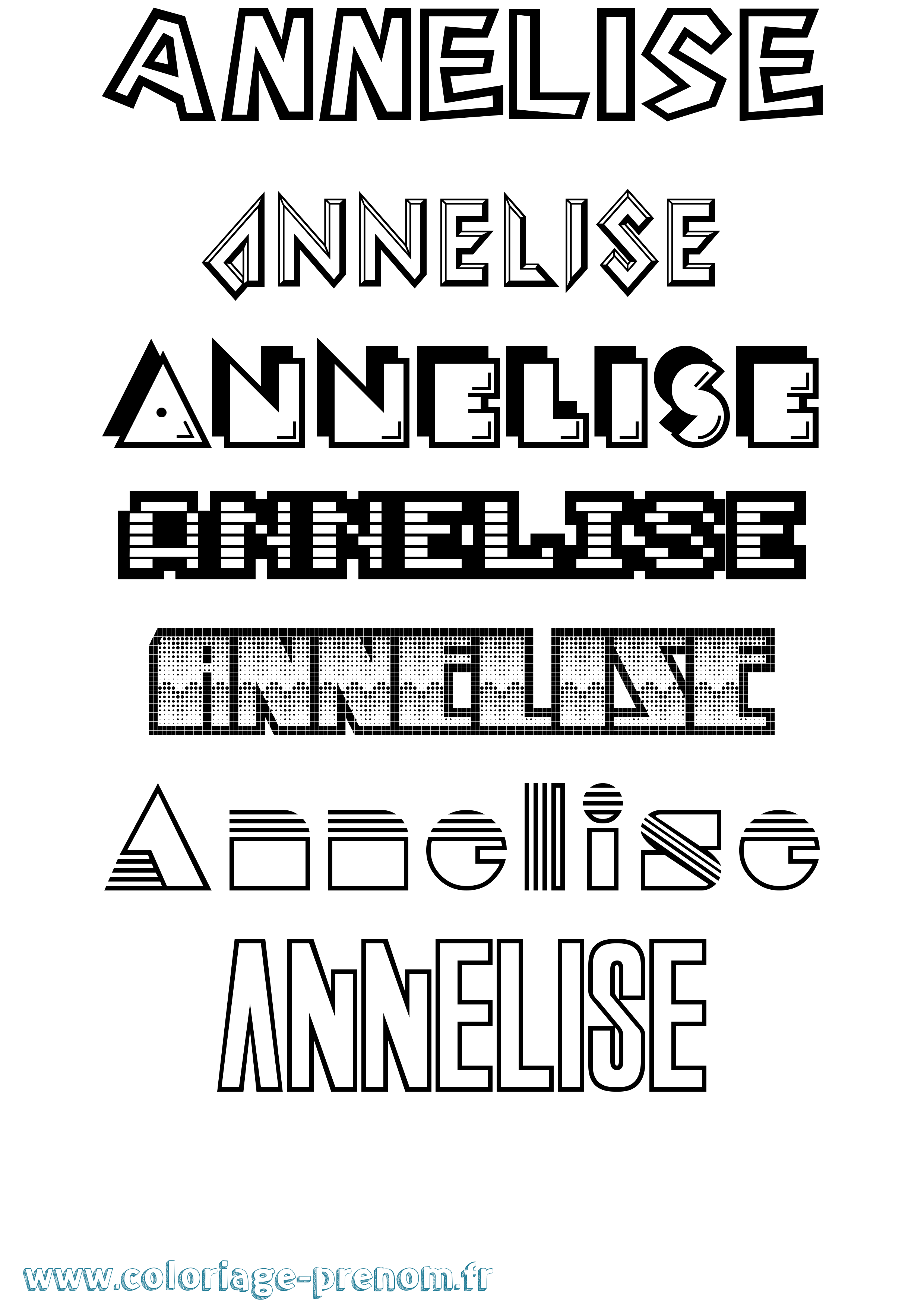Coloriage Annelise Jeux Vidéos Coloriage prénom Annelise Jeux Vidéos