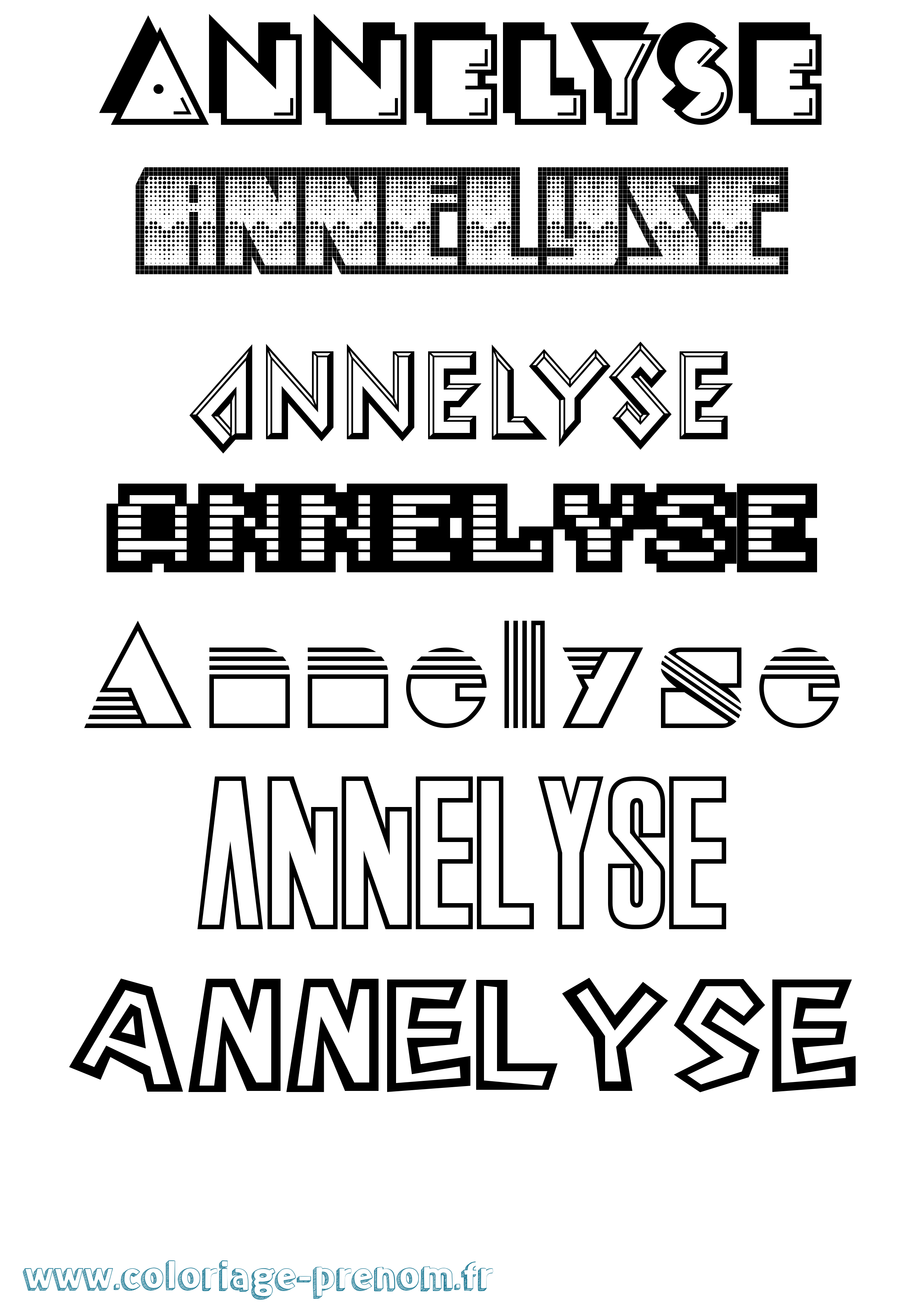 Coloriage Annelyse Jeux Vidéos Coloriage prénom Annelyse Jeux Vidéos