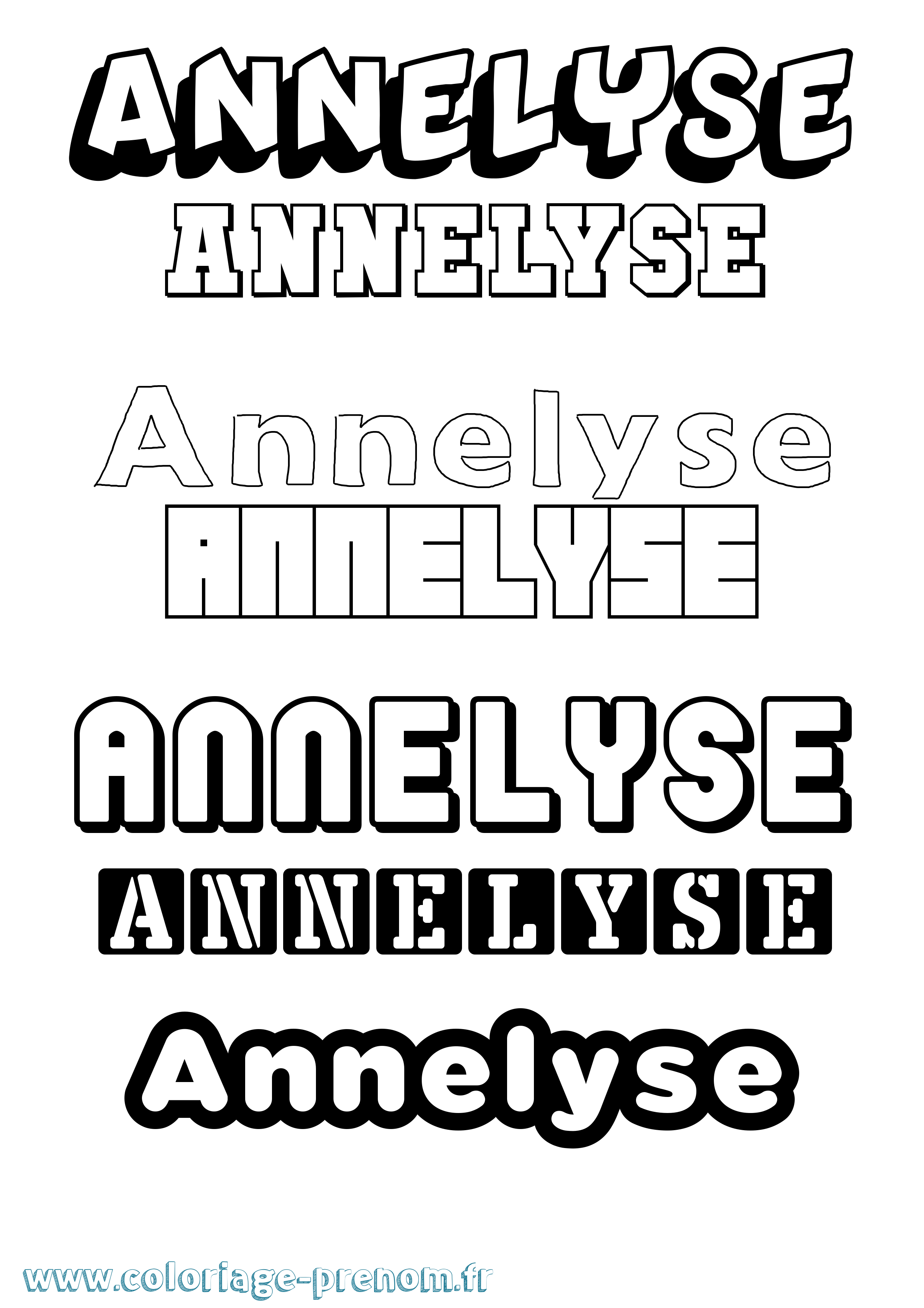 Coloriage Annelyse Simple Coloriage prénom Annelyse Simple