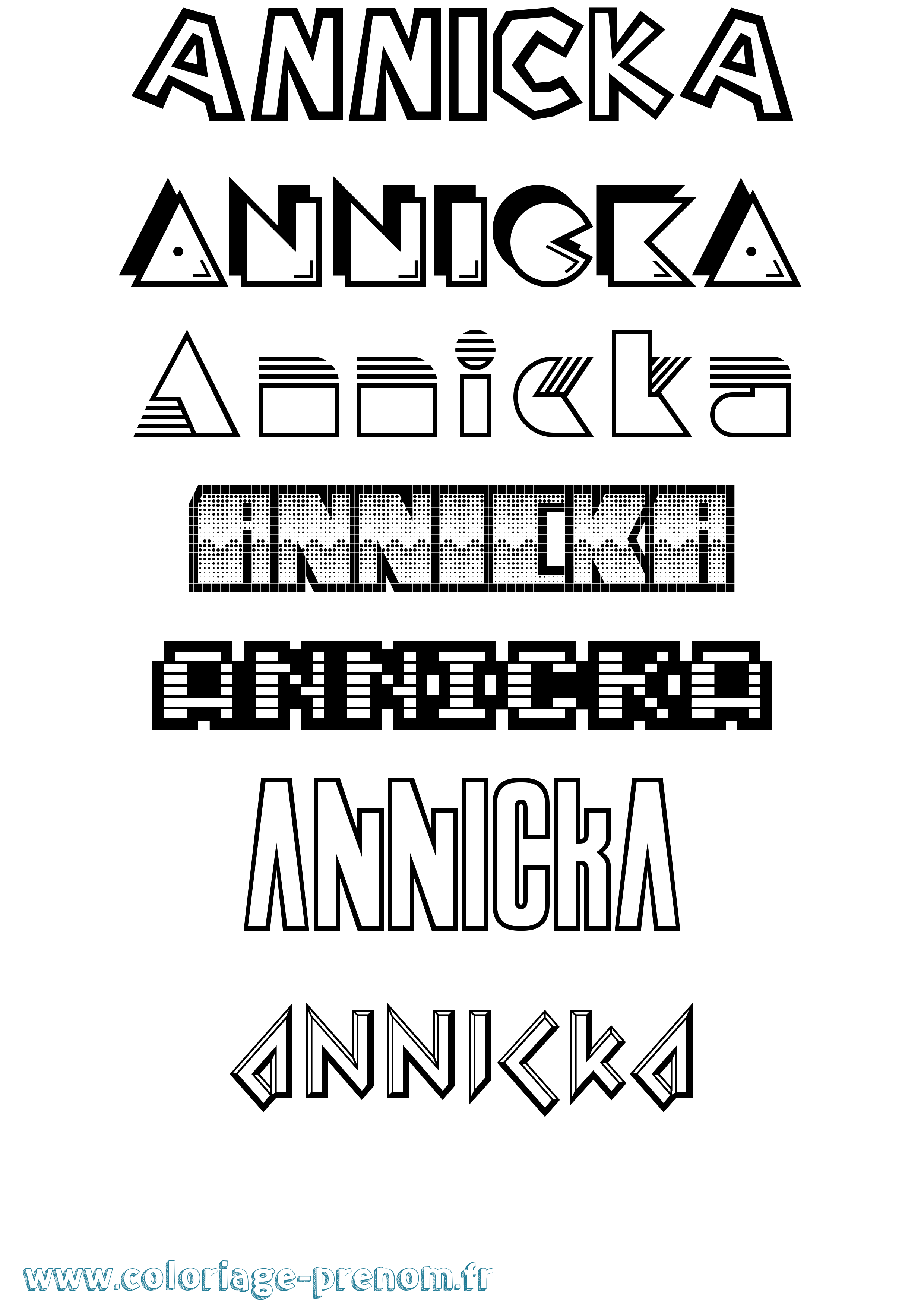Coloriage Annicka Jeux Vidéos Coloriage prénom Annicka Jeux Vidéos