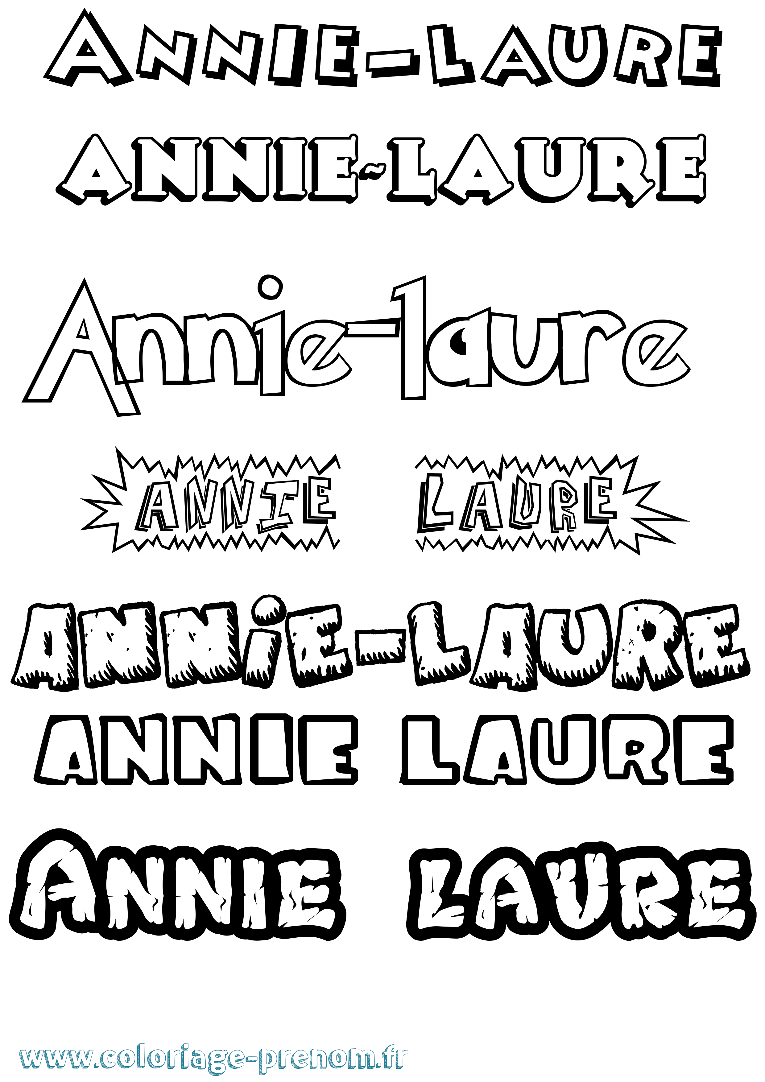 Coloriage Annie-Laure Dessin Animé Coloriage prénom Annie-Laure Dessin Animé