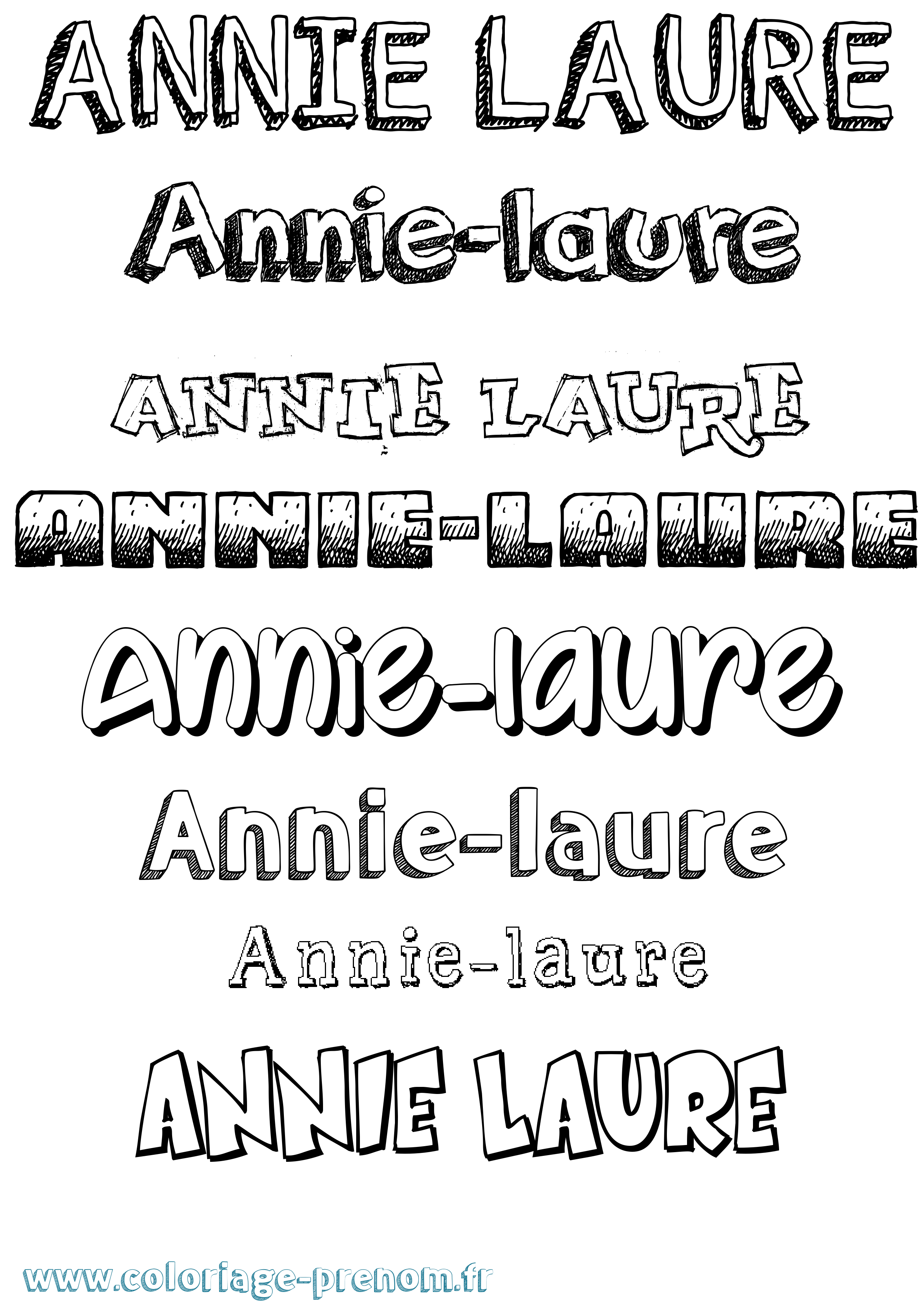 Coloriage Annie-Laure Dessiné Coloriage prénom Annie-Laure Dessiné