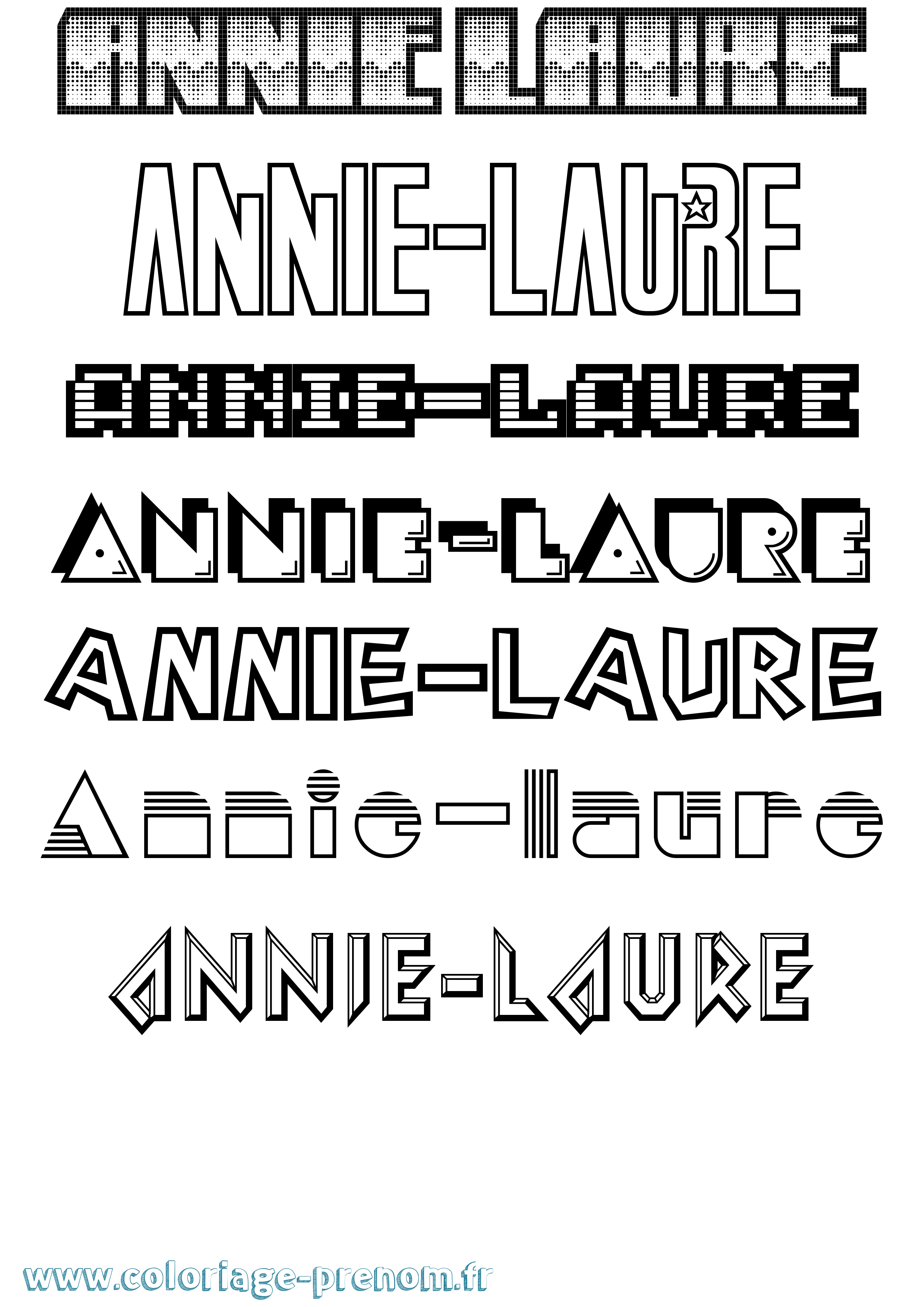Coloriage Annie-Laure Jeux Vidéos Coloriage prénom Annie-Laure Jeux Vidéos