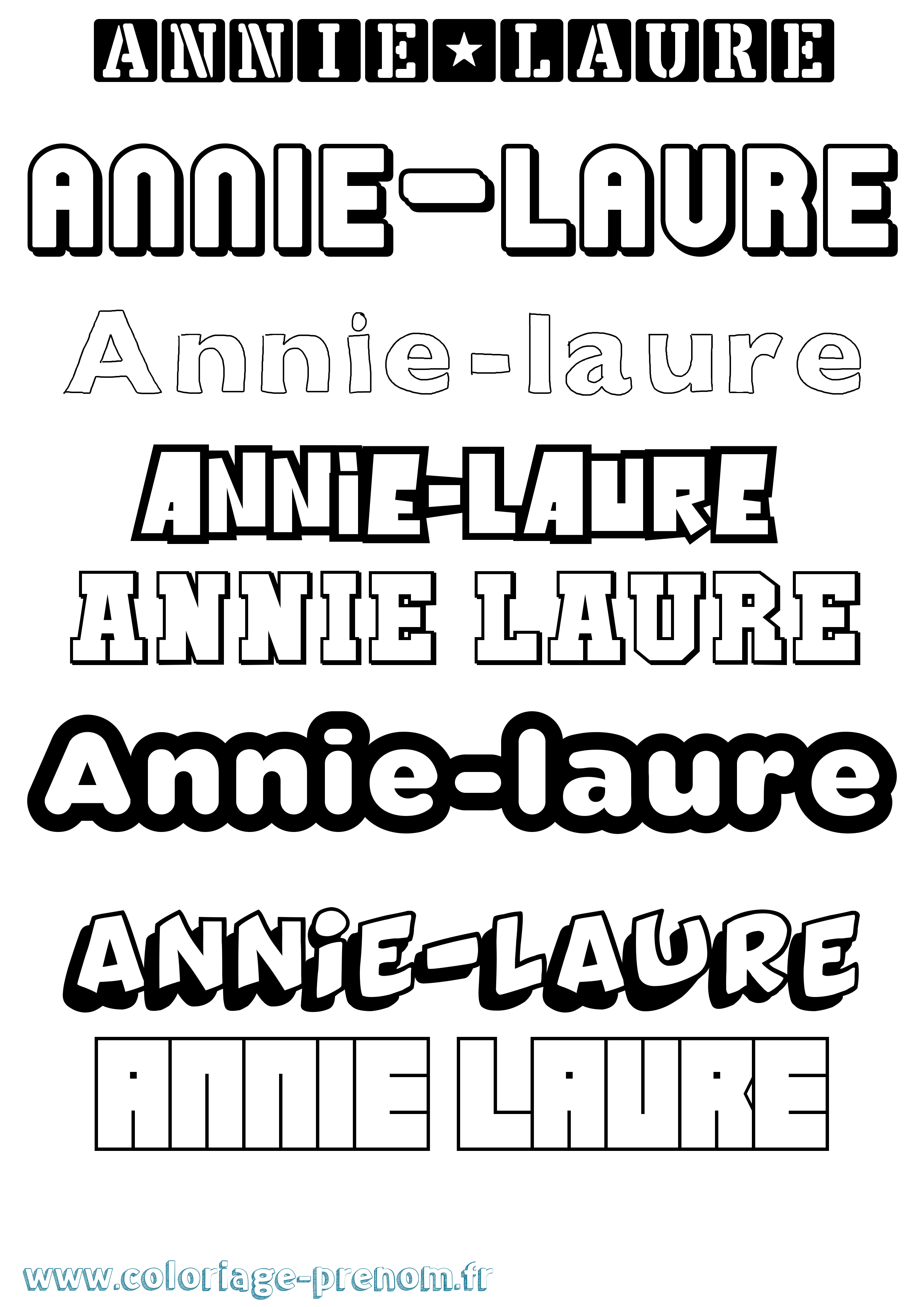 Coloriage Annie-Laure Simple Coloriage prénom Annie-Laure Simple