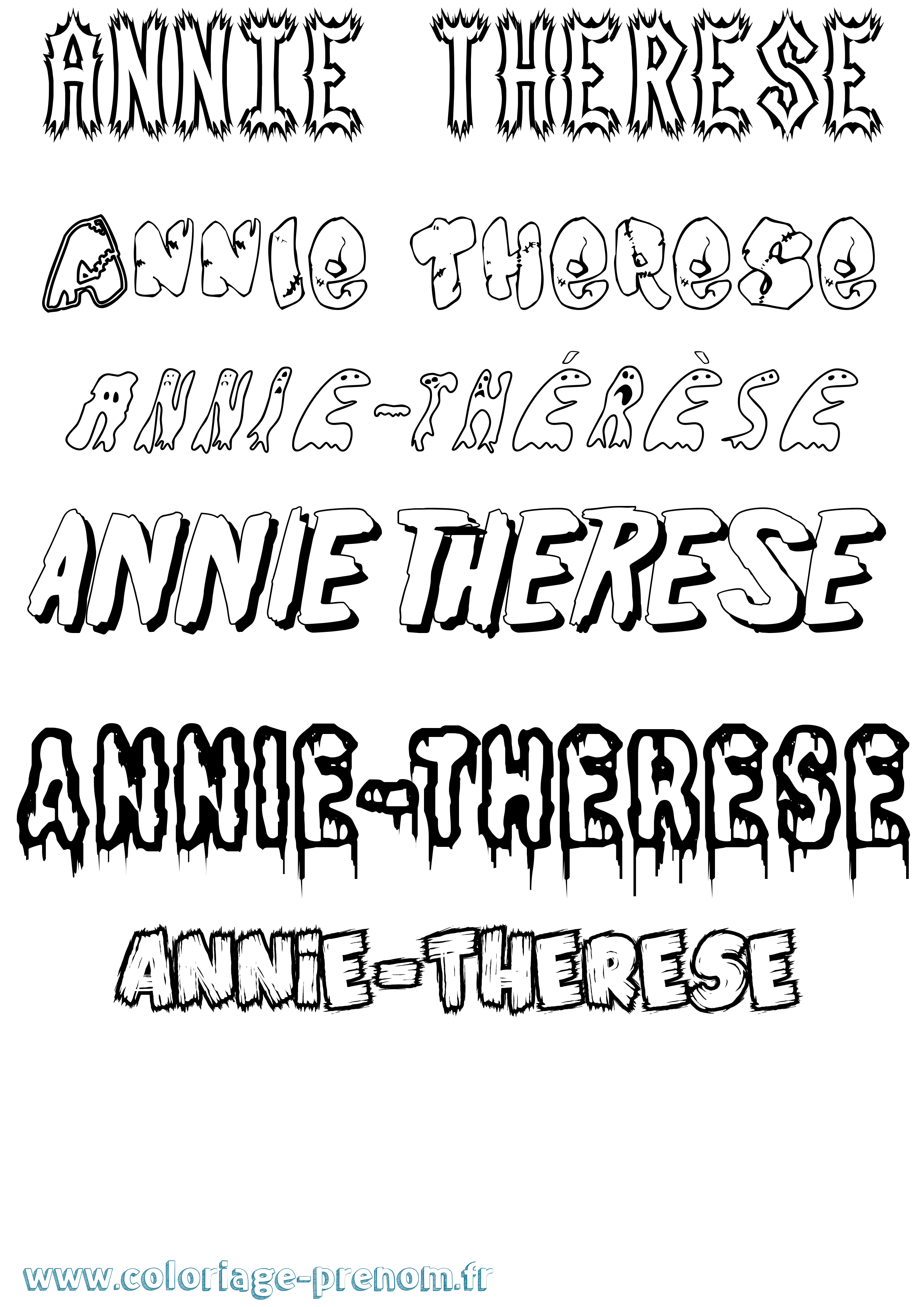 Coloriage Annie-Thérèse Frisson Coloriage prénom Annie-Thérèse Frisson