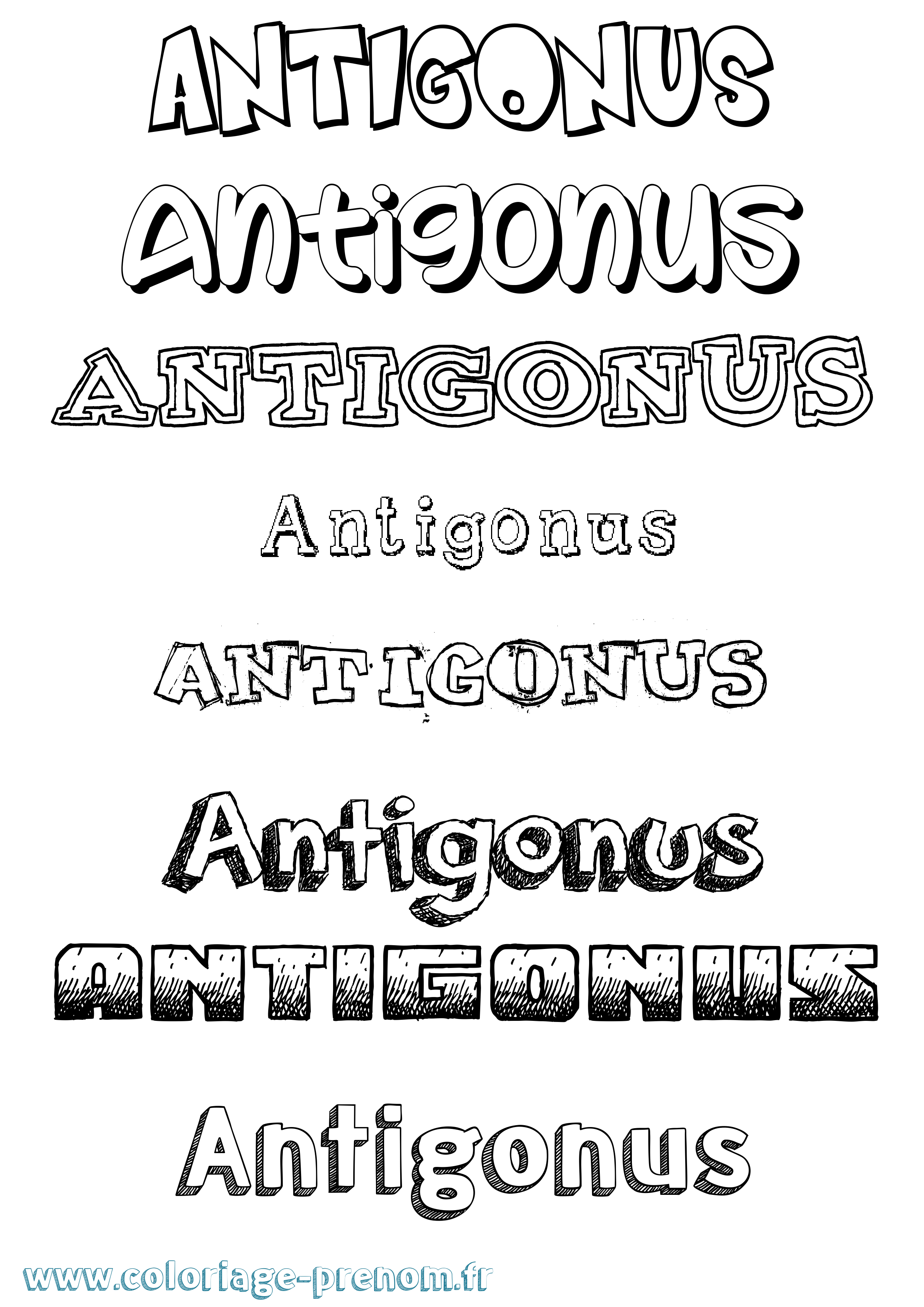 Coloriage Antigonus Dessiné Coloriage prénom Antigonus Dessiné