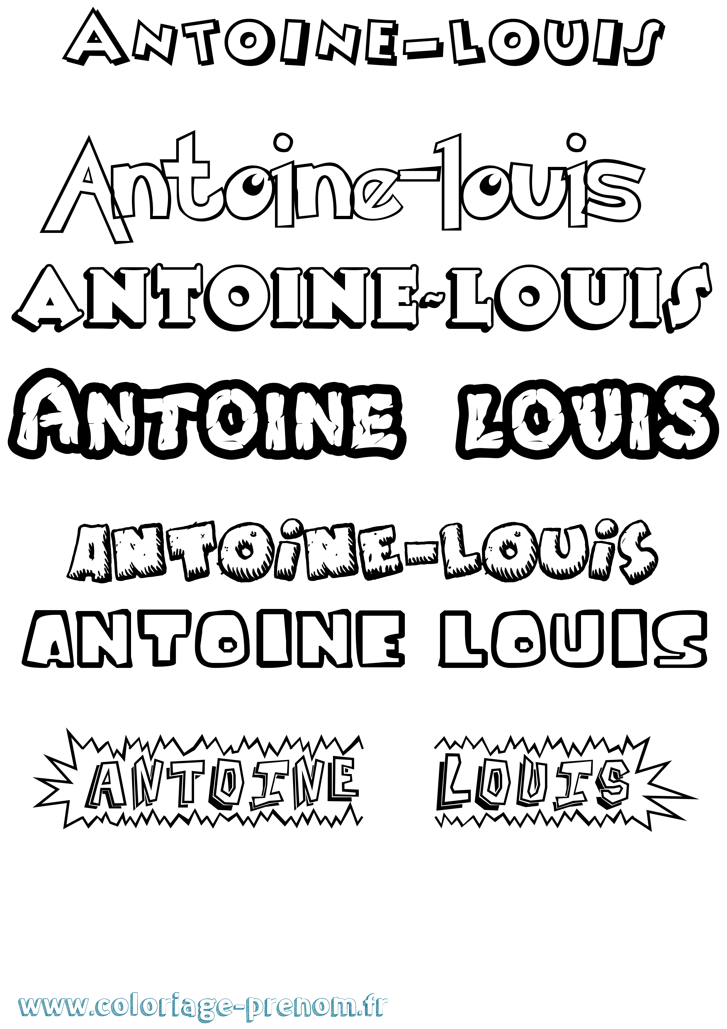 Coloriage Antoine-Louis Dessin Animé Coloriage prénom Antoine-Louis Dessin Animé