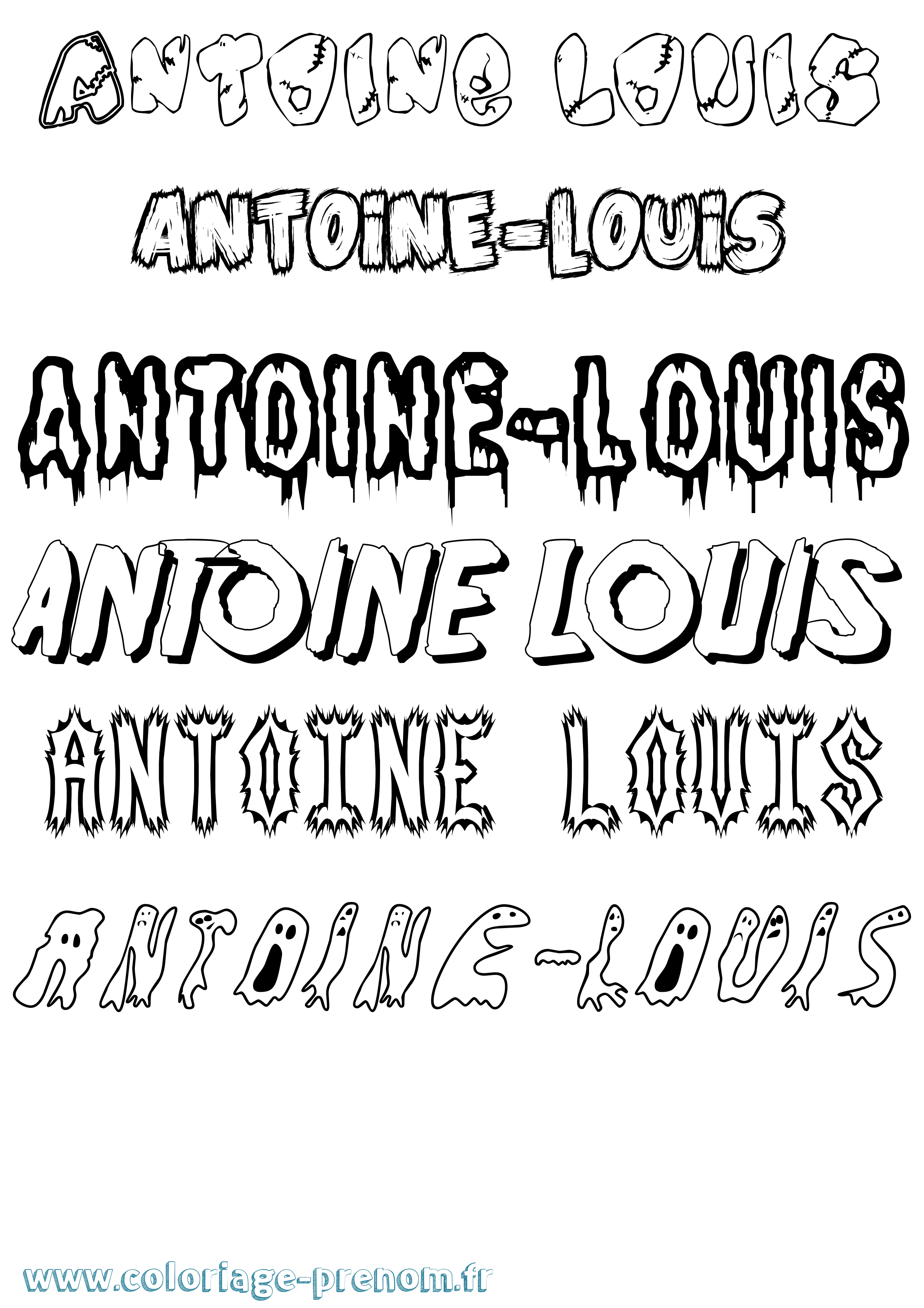 Coloriage Antoine-Louis Frisson Coloriage prénom Antoine-Louis Frisson