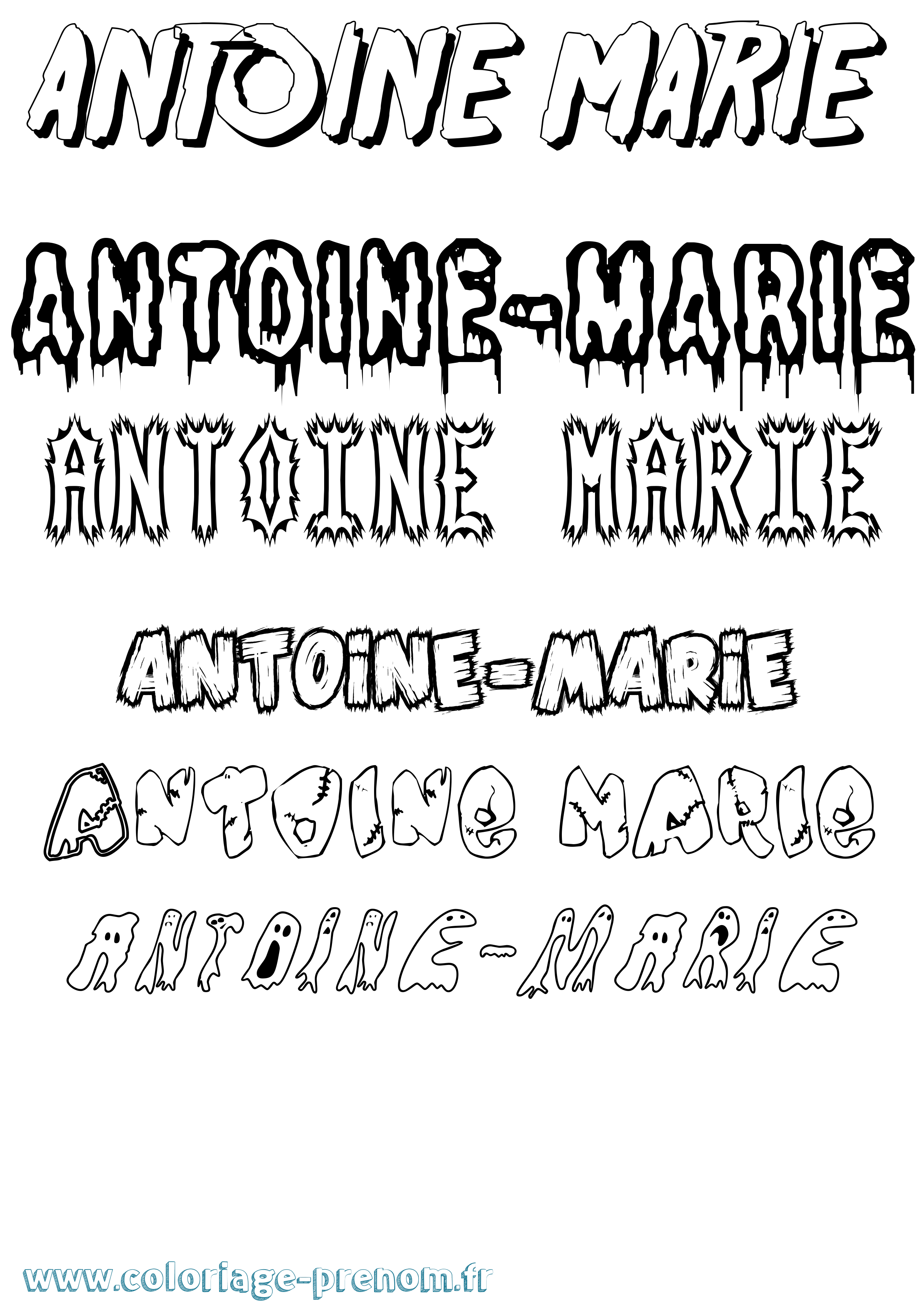 Coloriage Antoine-Marie Frisson Coloriage prénom Antoine-Marie Frisson
