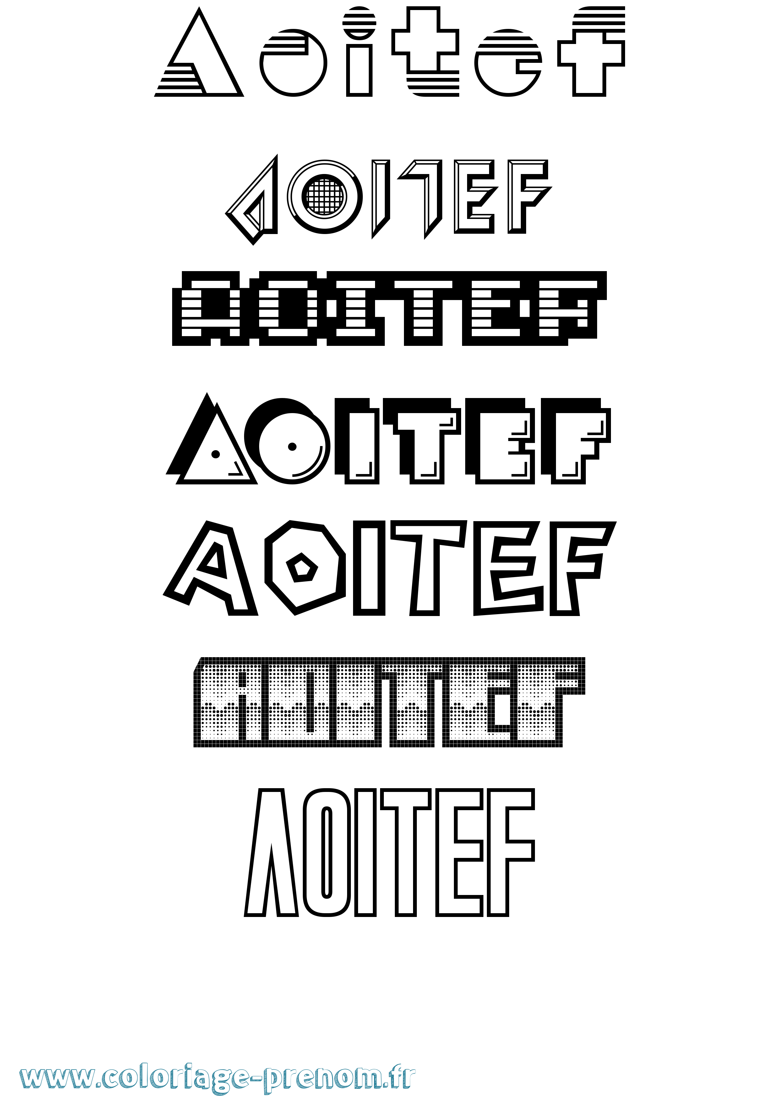 Coloriage Aoitef Jeux Vidéos Coloriage prénom Aoitef Jeux Vidéos
