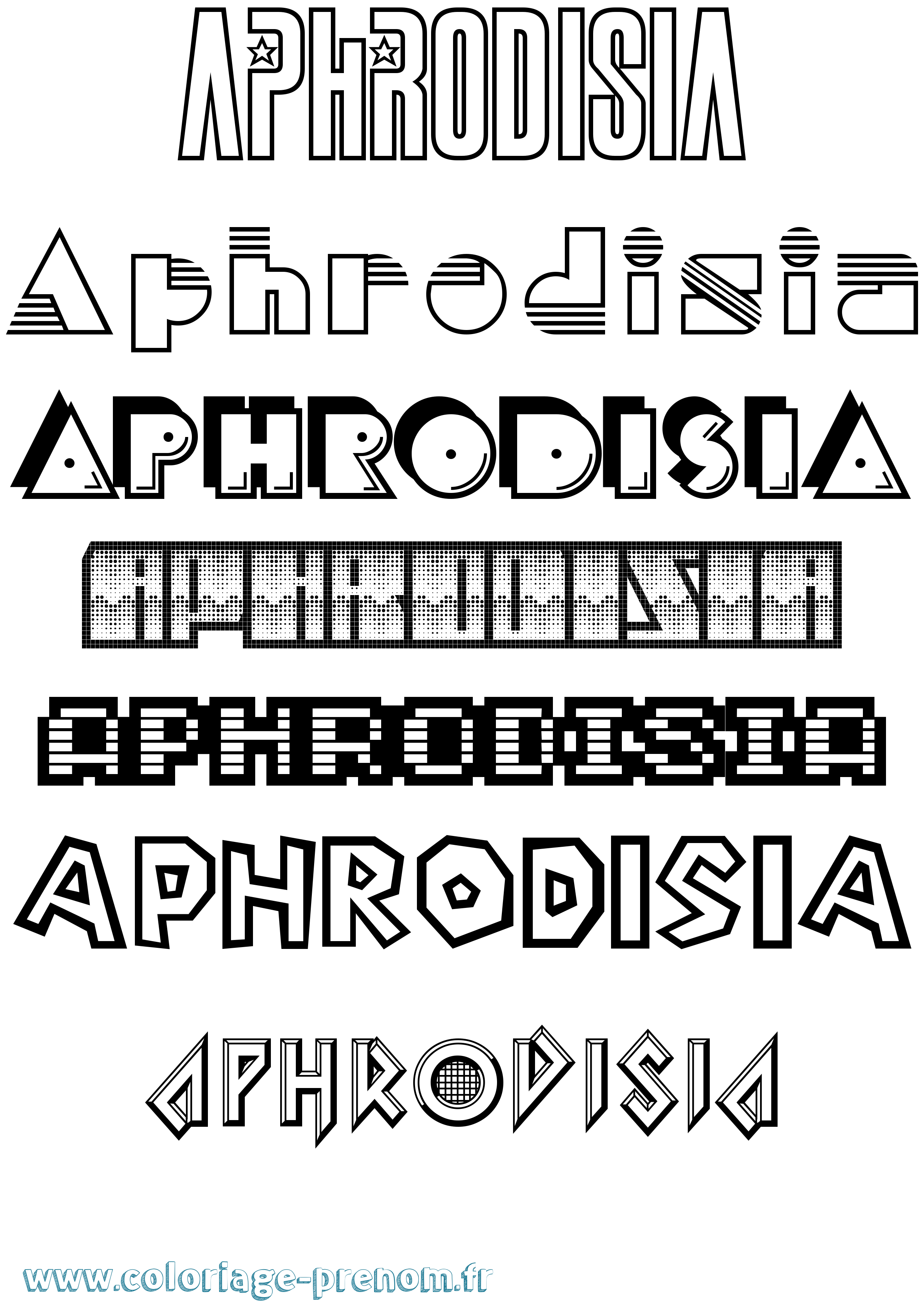 Coloriage Aphrodisia Jeux Vidéos Coloriage prénom Aphrodisia Jeux Vidéos