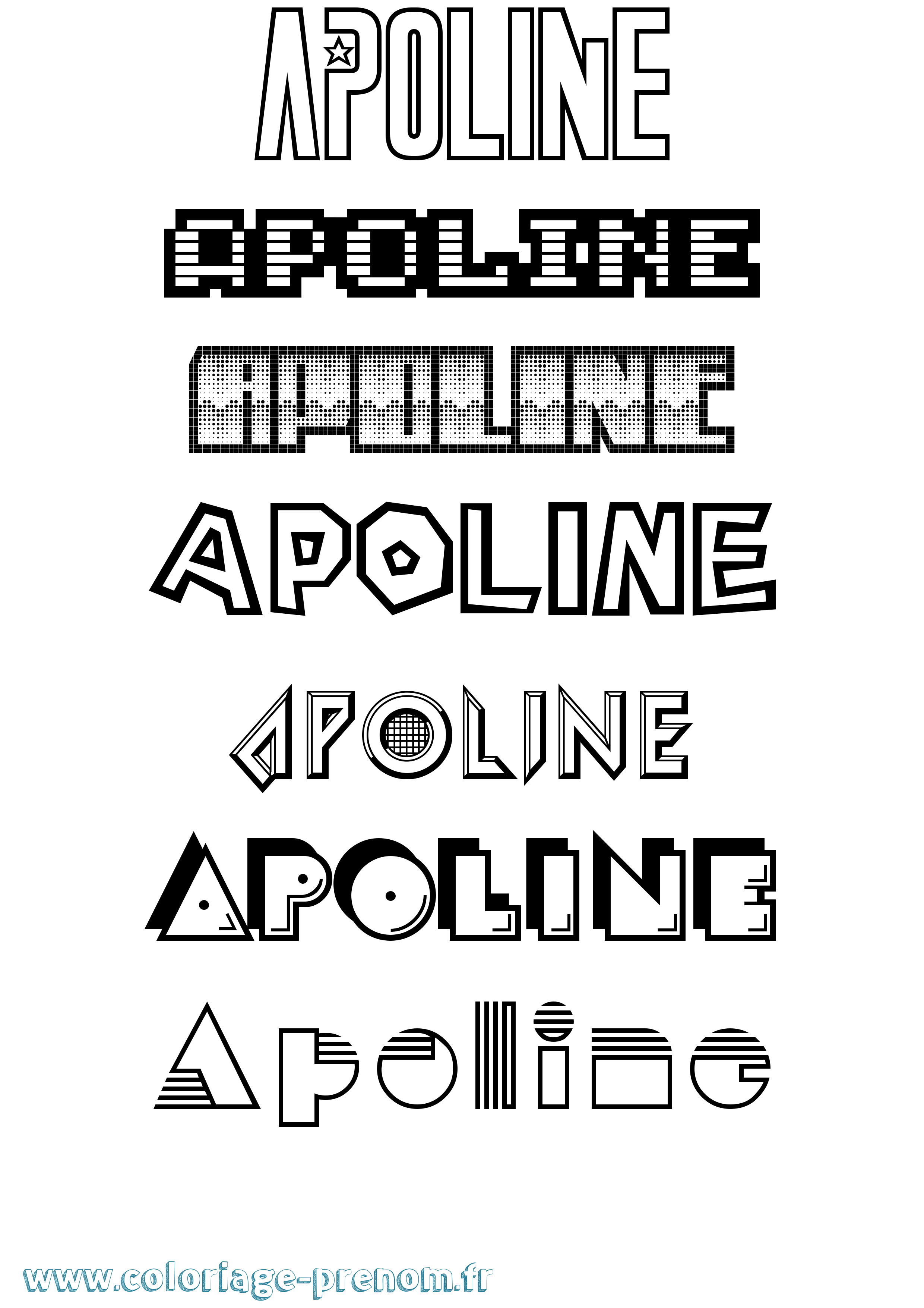 Coloriage Apoline Jeux Vidéos Coloriage prénom Apoline Jeux Vidéos