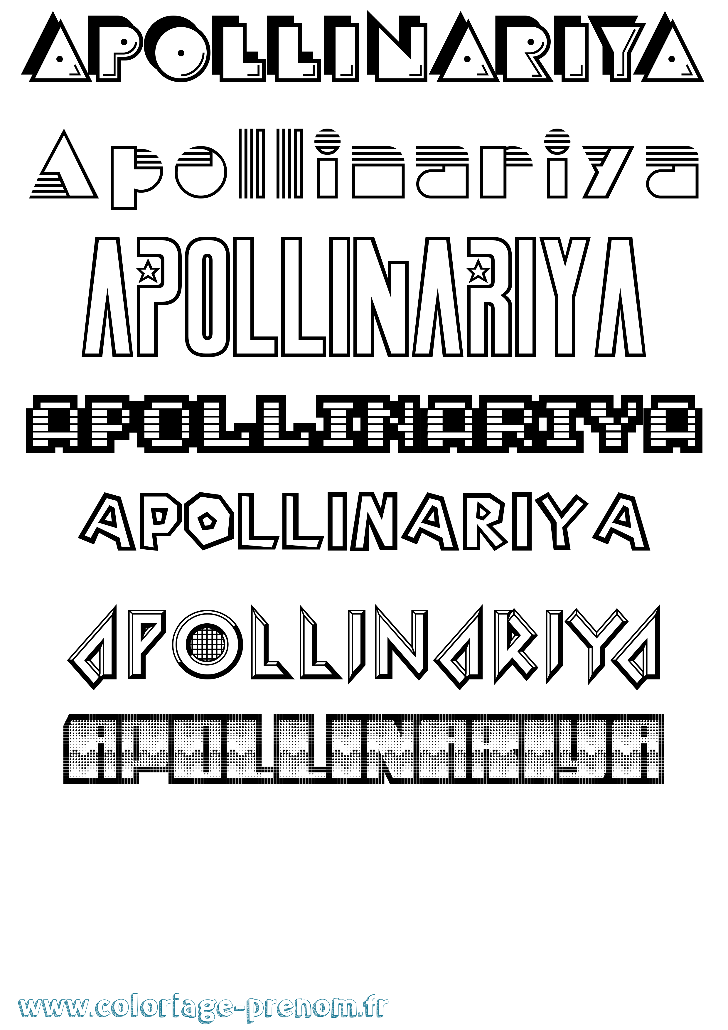 Coloriage Apollinariya Jeux Vidéos Coloriage prénom Apollinariya Jeux Vidéos