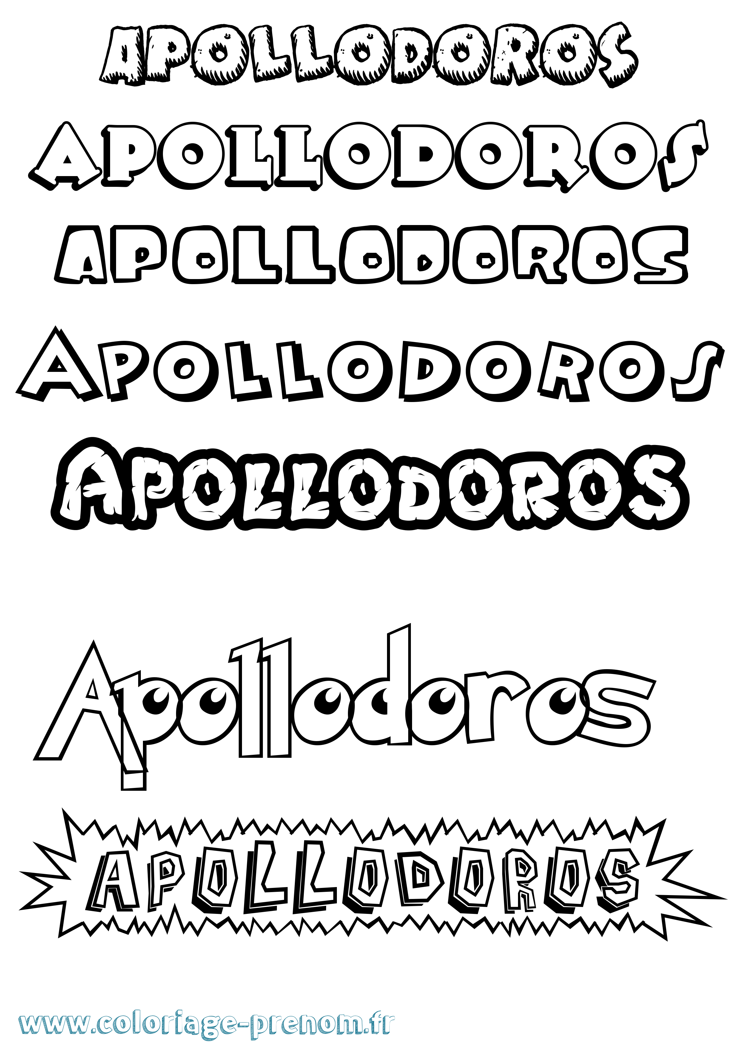 Coloriage Apollodoros Dessin Animé Coloriage prénom Apollodoros Dessin Animé