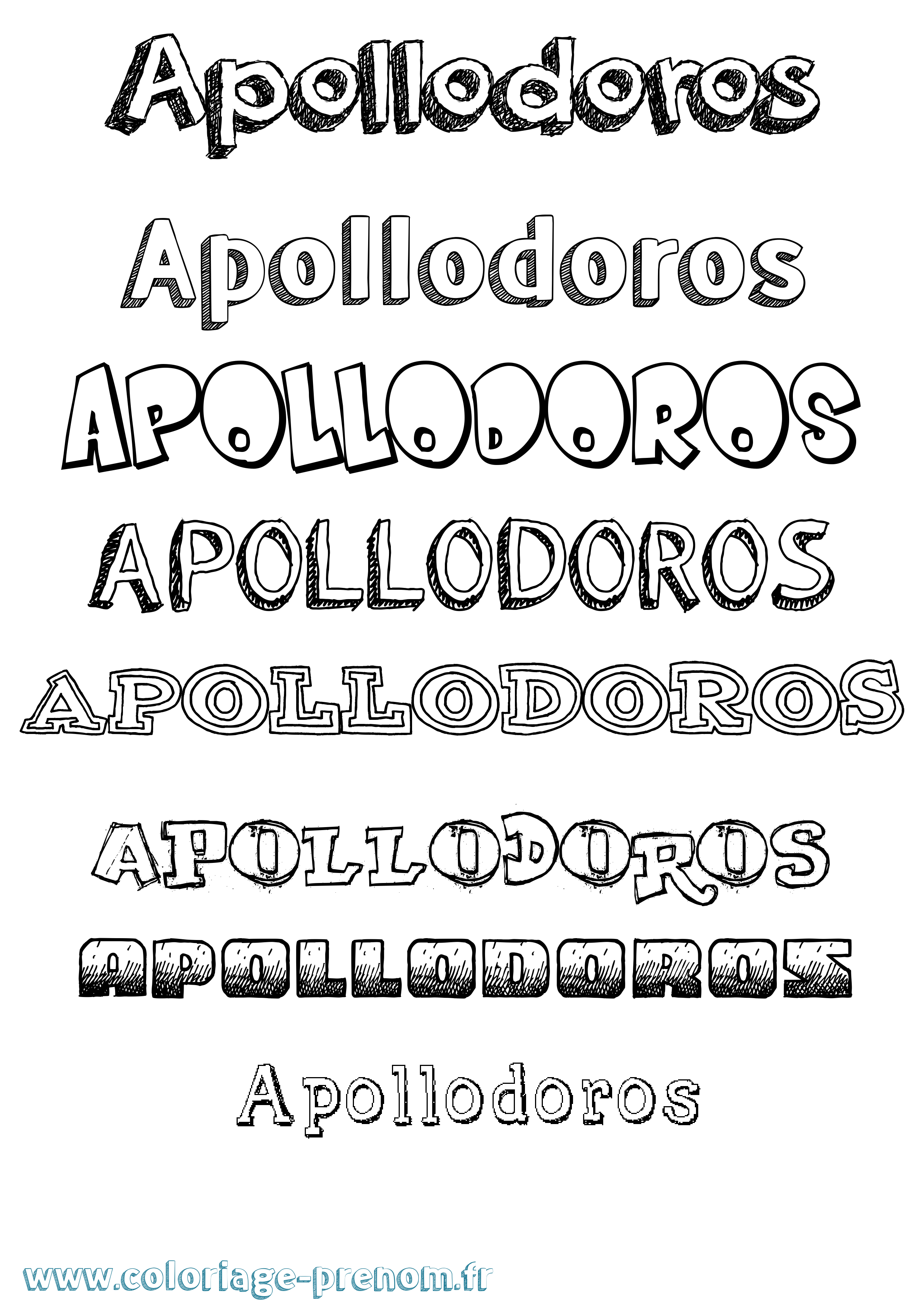 Coloriage Apollodoros Dessiné Coloriage prénom Apollodoros Dessiné