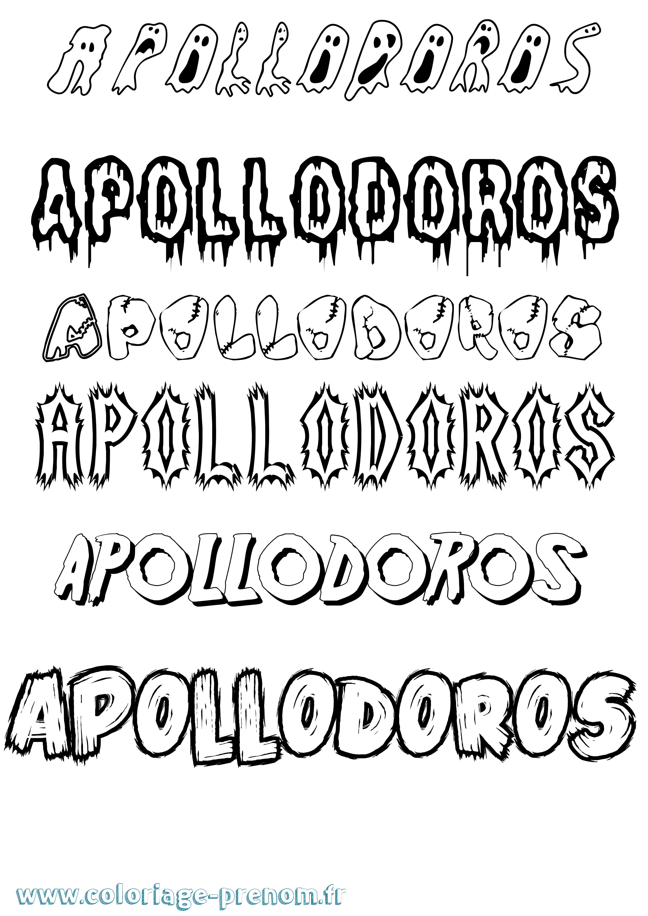 Coloriage Apollodoros Frisson Coloriage prénom Apollodoros Frisson